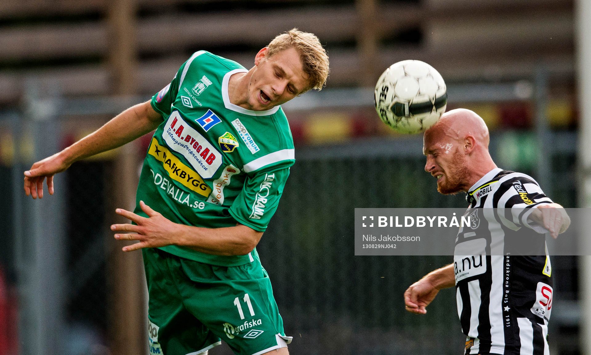 Ljungskiles Jakob Olsson och Landskrona BOIS Max Mölder i