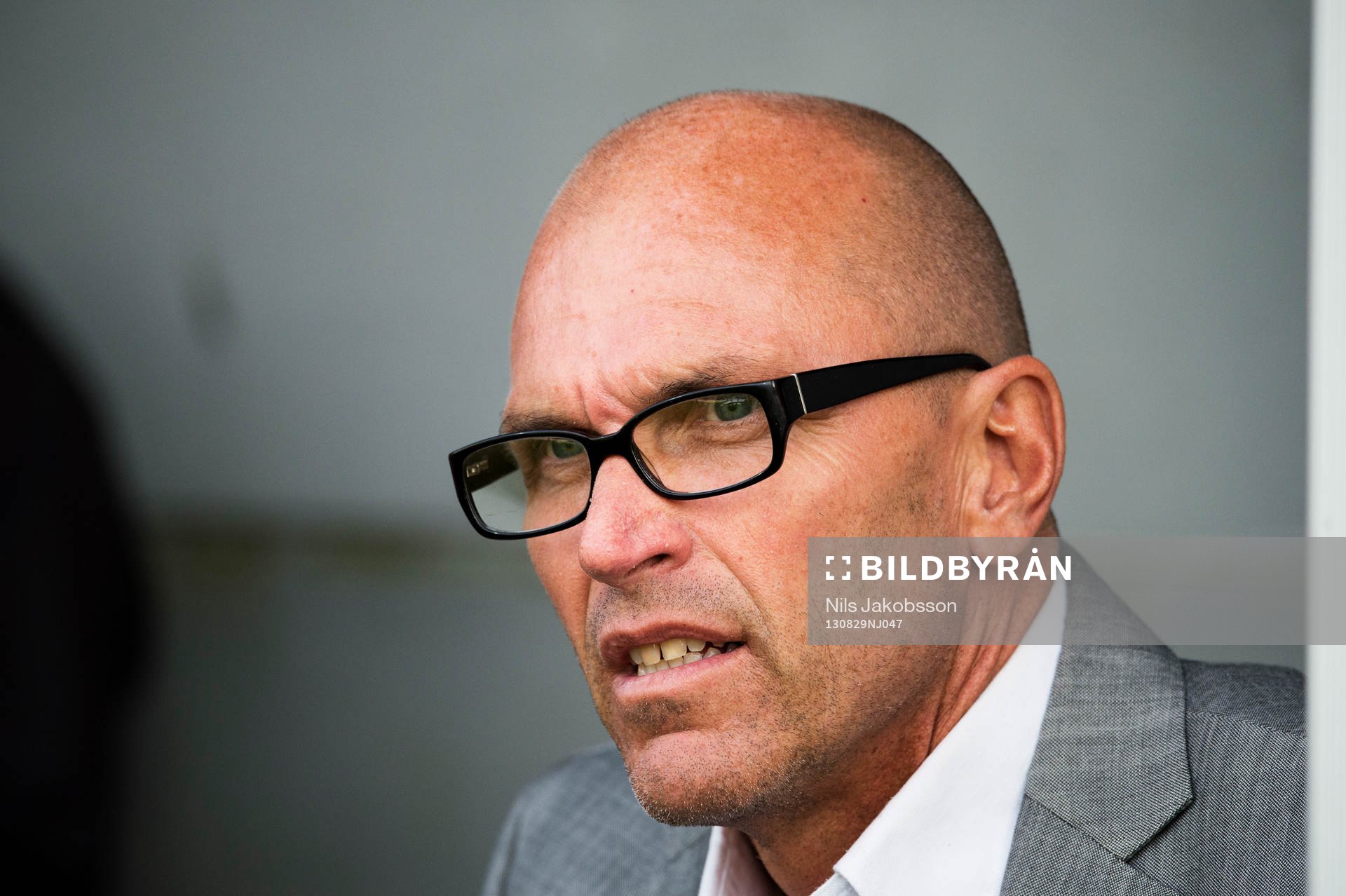 Ljungskiles tränare Tor-Arne Fredheim i fotbollsmatchen i