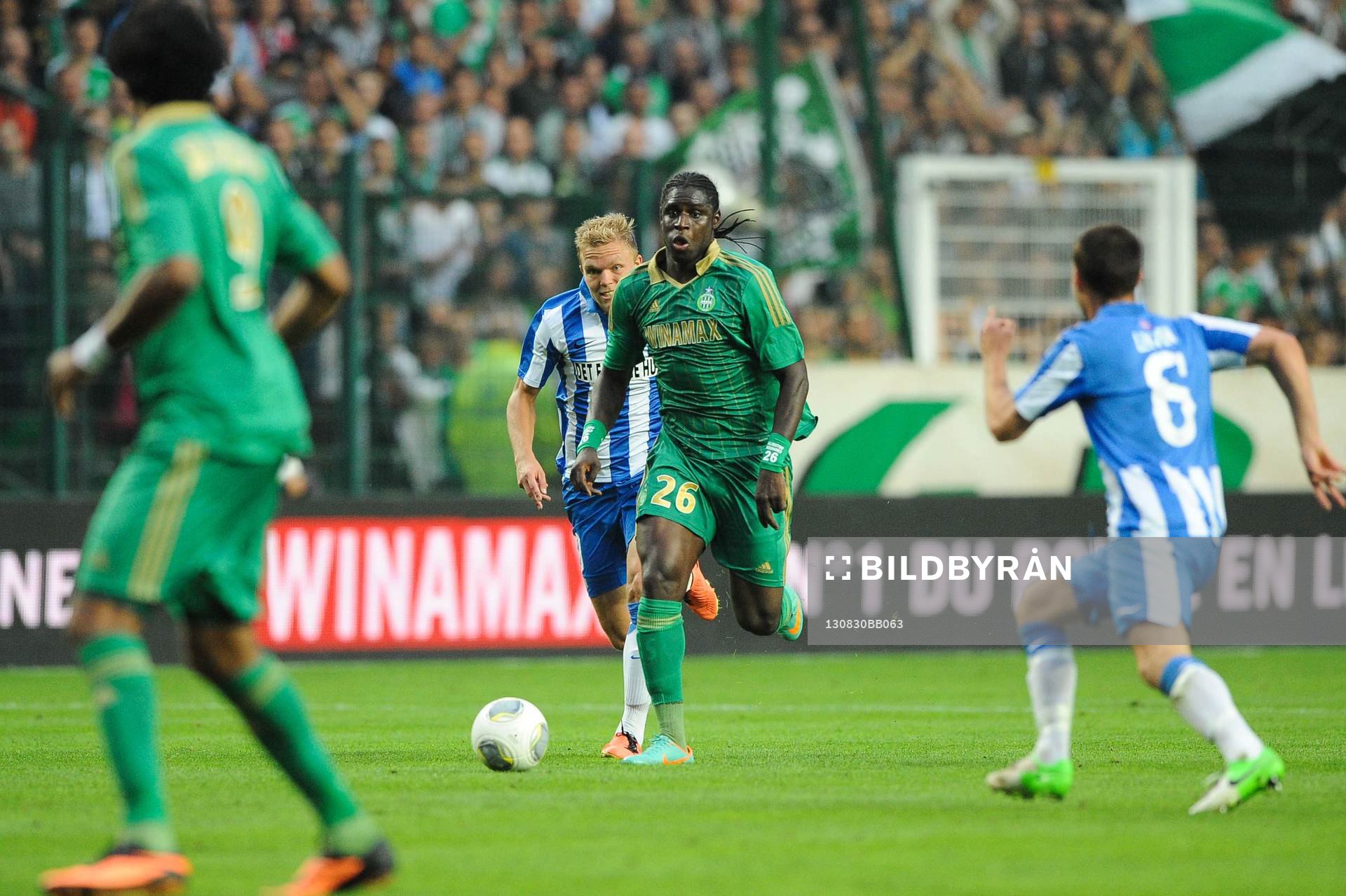 Fotboll, Kval till Europa League, Saint Etienne - Esbjerg FB: BRANDAO / Moustapha SALL - 29.08.2013 - Saint Etienne / Esbjerg FB - Europa League 2013
