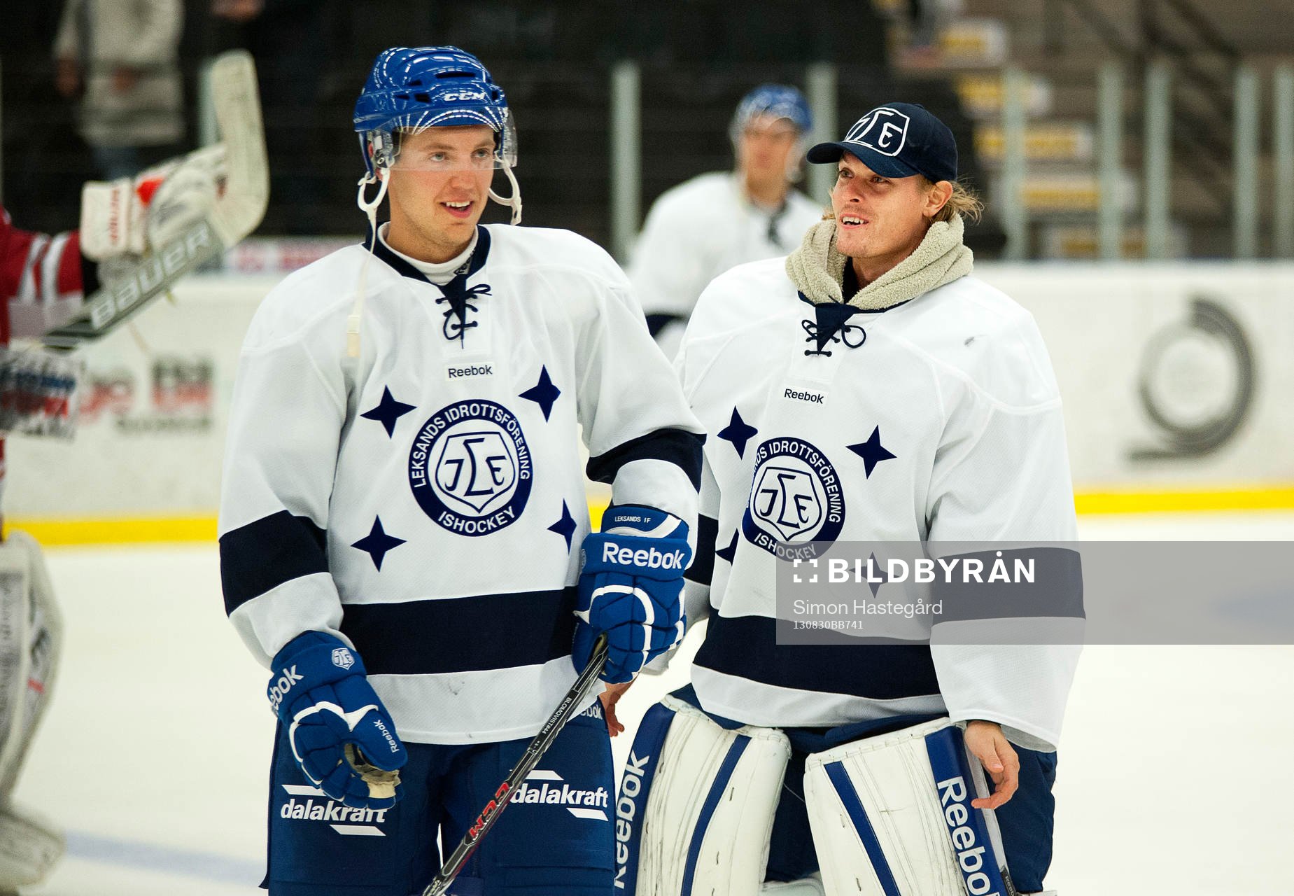Jacob Blomqvist och Joel Gistedt, målvakt Leksand
