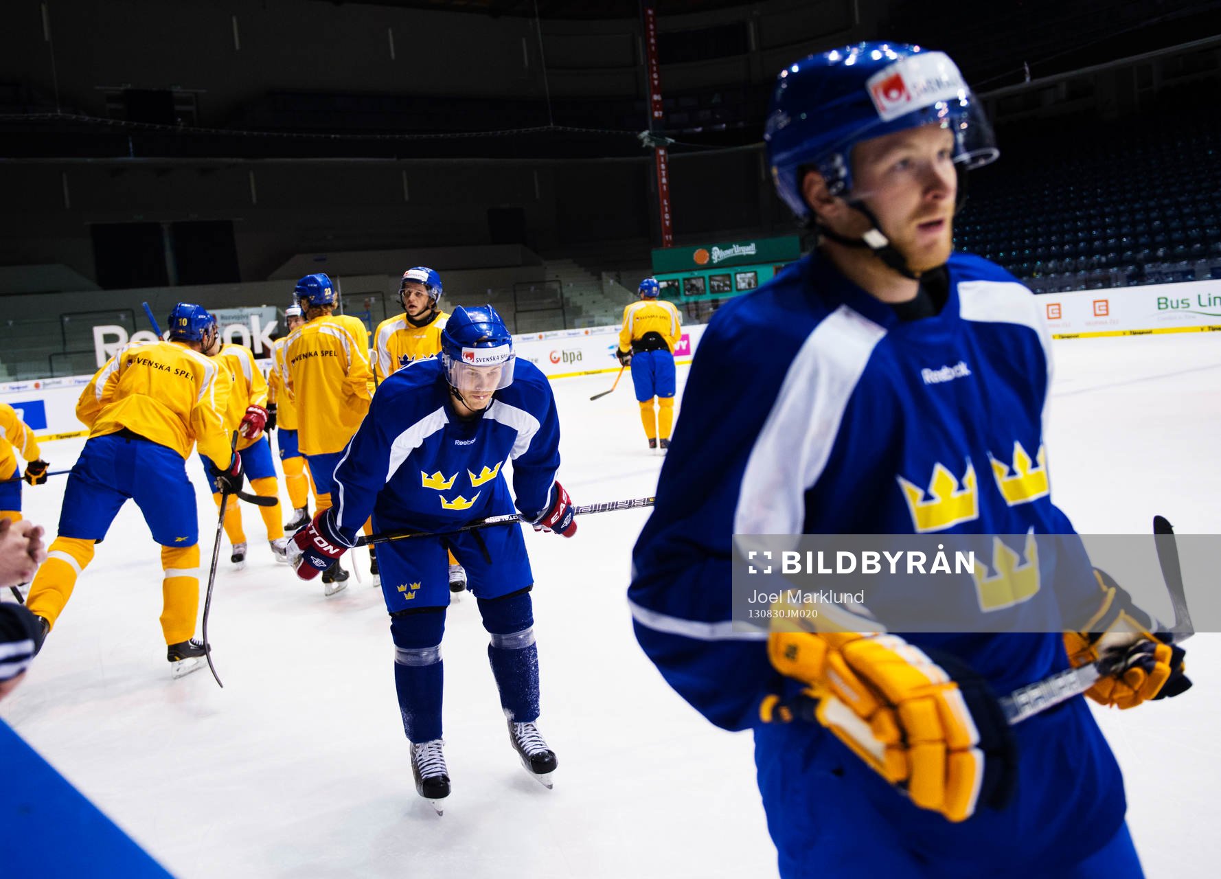 David Ullström och Linus Klasen på Sveriges träning