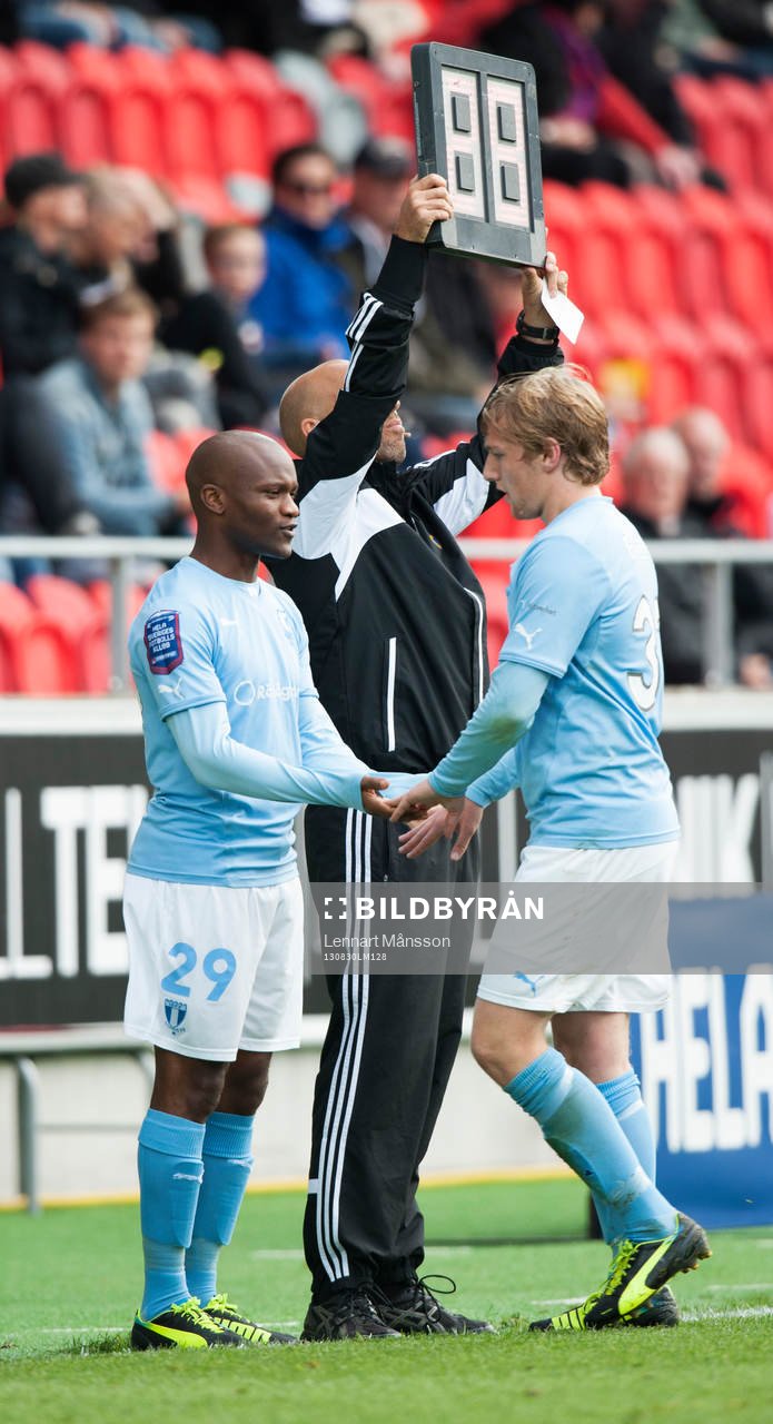 Tokelo Rantie, byts in istället för Emil Forsberg,