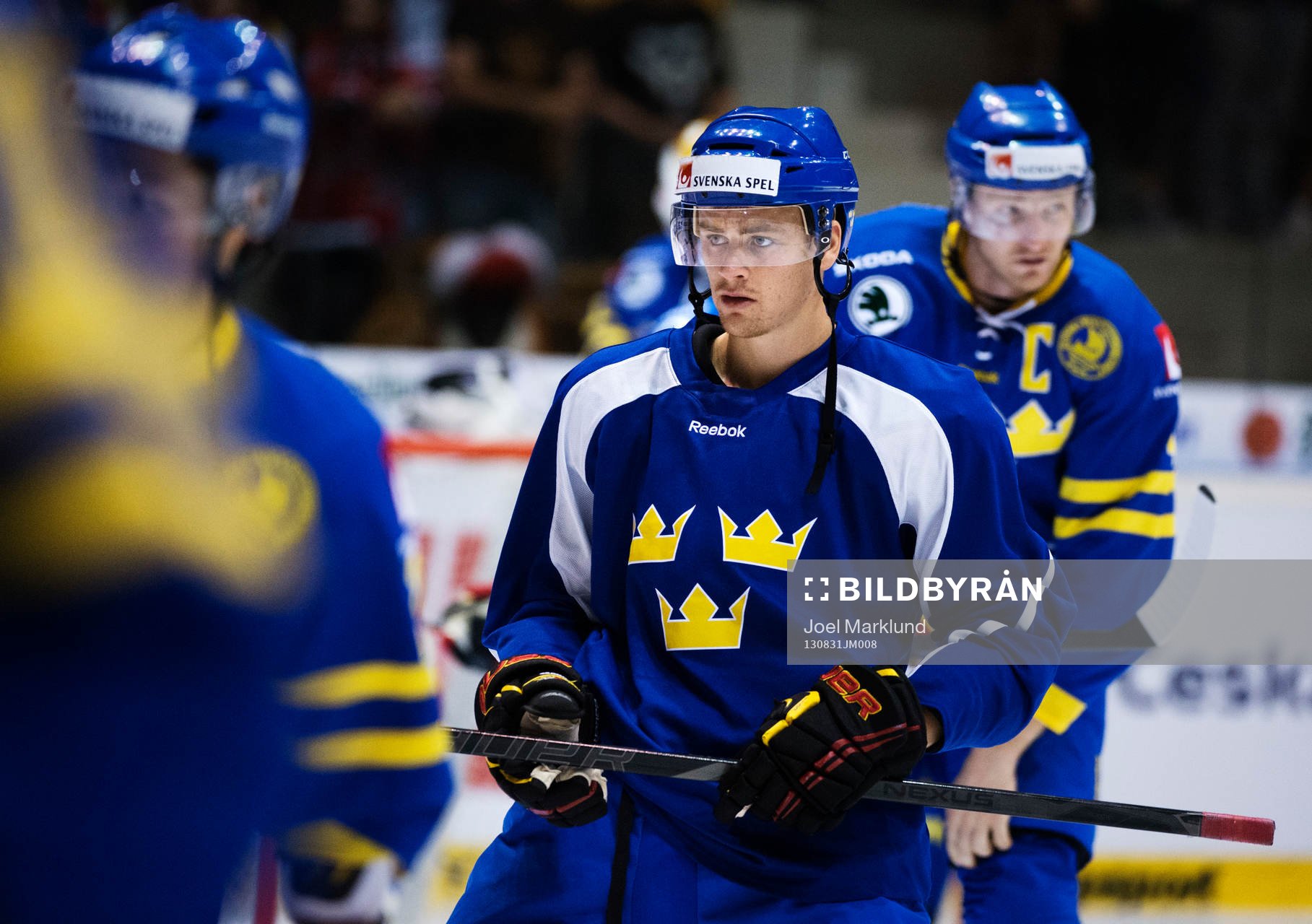 Sveriges Daniel Brodin i en träningströja som inte är