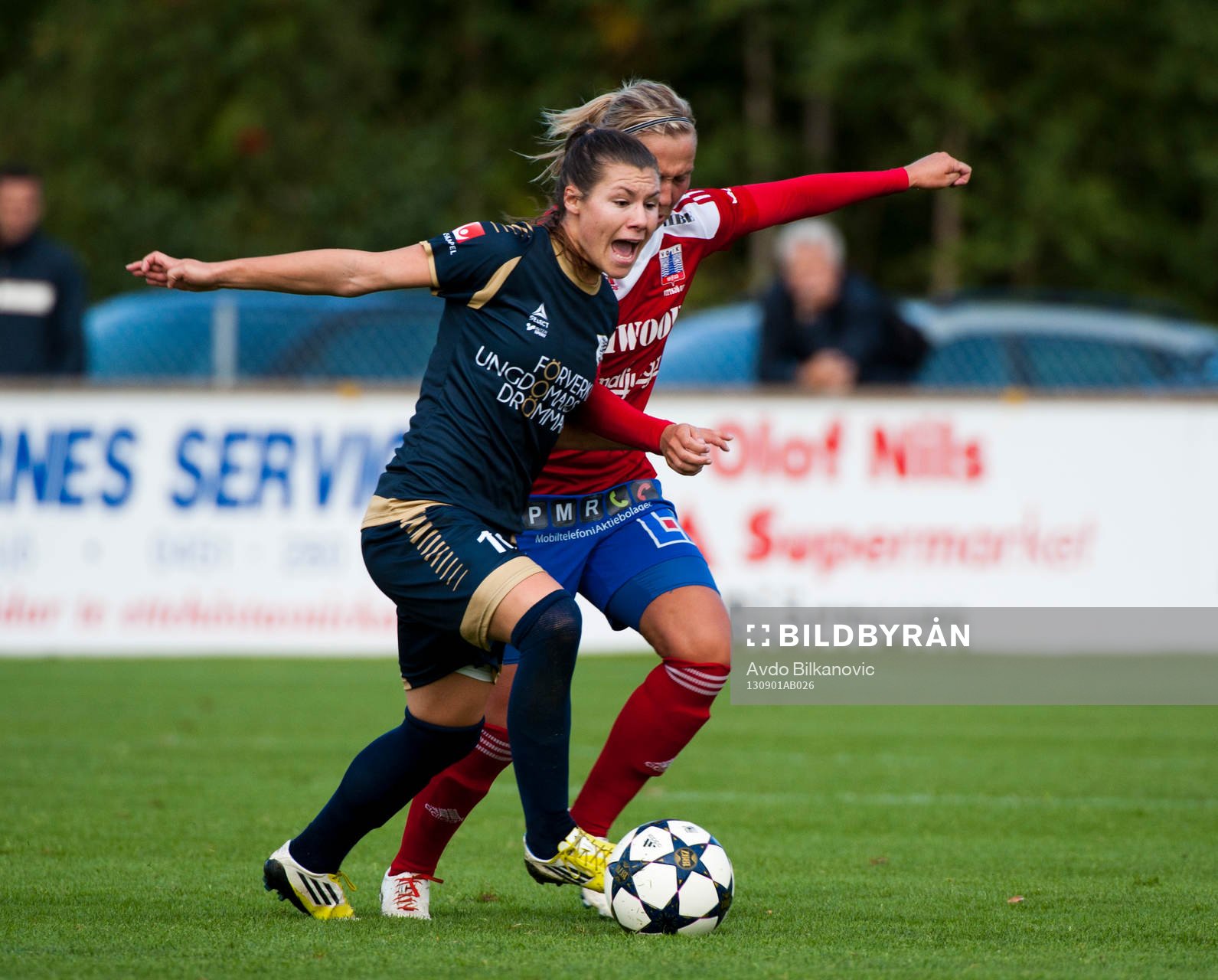 Ramona Bachman under fotbollsmatchen i damallsvenskan mellan Vittsjö och LdB FC Malmö den 01 september 2013 i Vittsjö. 