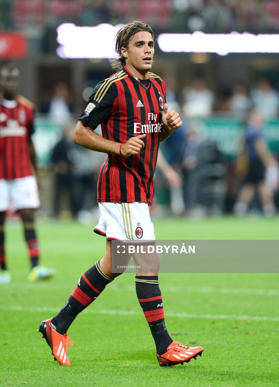  Fotboll, Serie A, Milan - Cagliari: Alessandro Matri  - 01.09.2013 - Milan AC / Cagliari - 2eme journee de Serie A