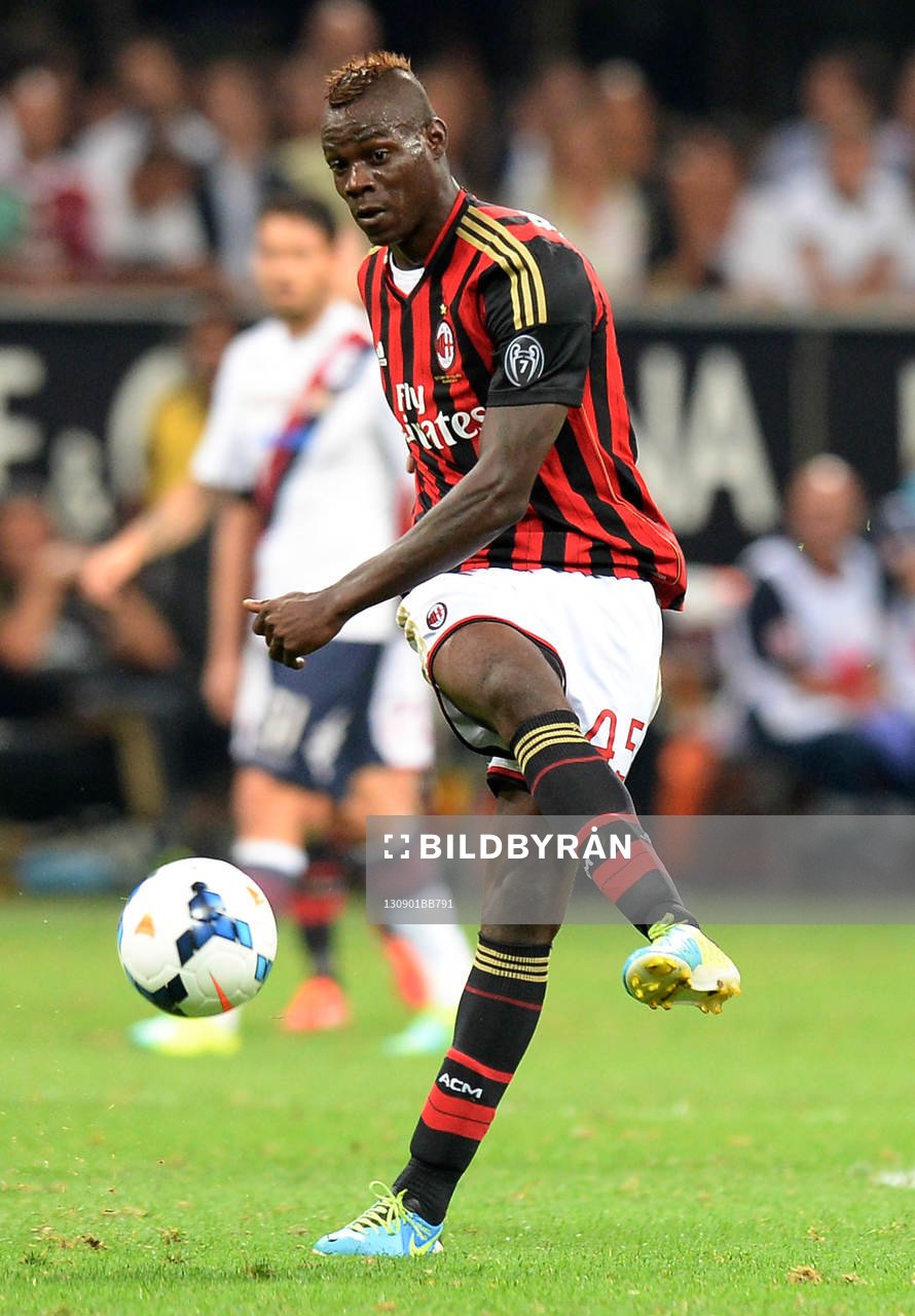  Fotboll, Serie A, Milan - Cagliari: Mario Balotelli - 01.09.2013 - Milan AC / Cagliari - 2eme journee de Serie A