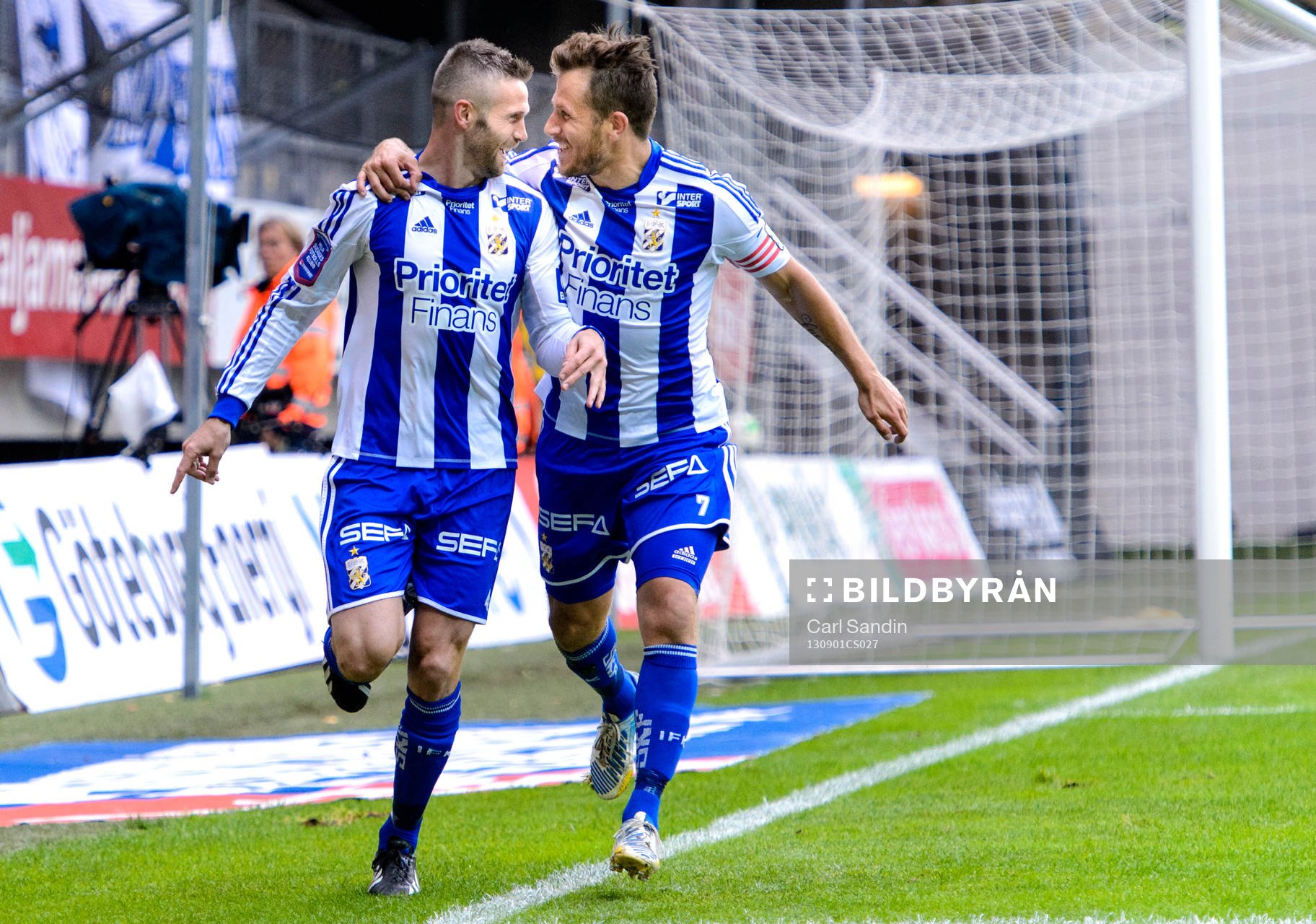 IFK Göteborgs Kjetil Waehler och Tobias Hysén jublar
