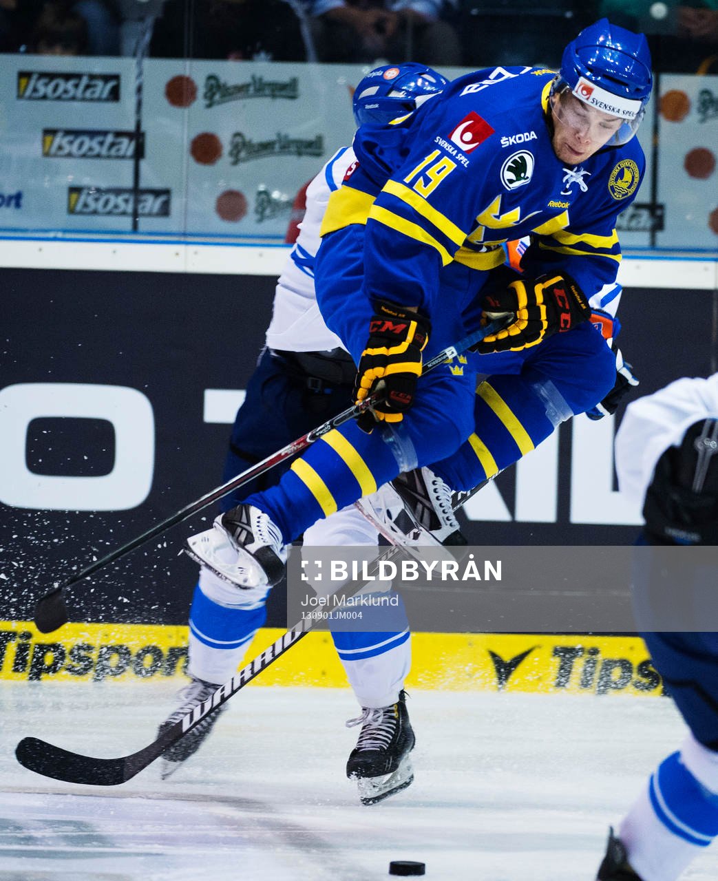 Sveriges Viktor Arvidsson i ishockeymatchen mellan Sverige