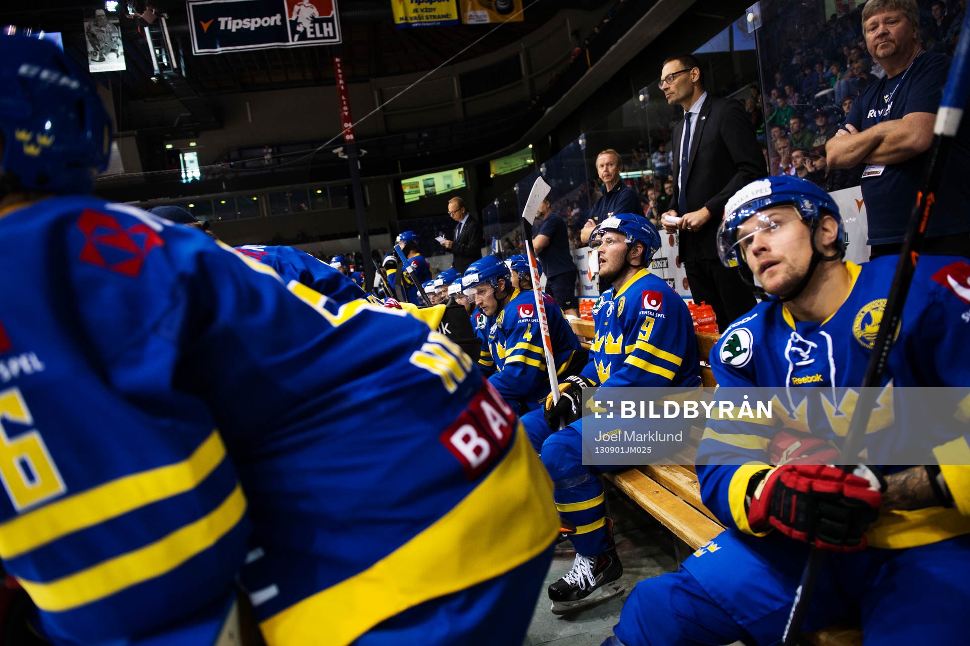 Sveriges Staffan Kronwall, Niclas Andersén och Jonas