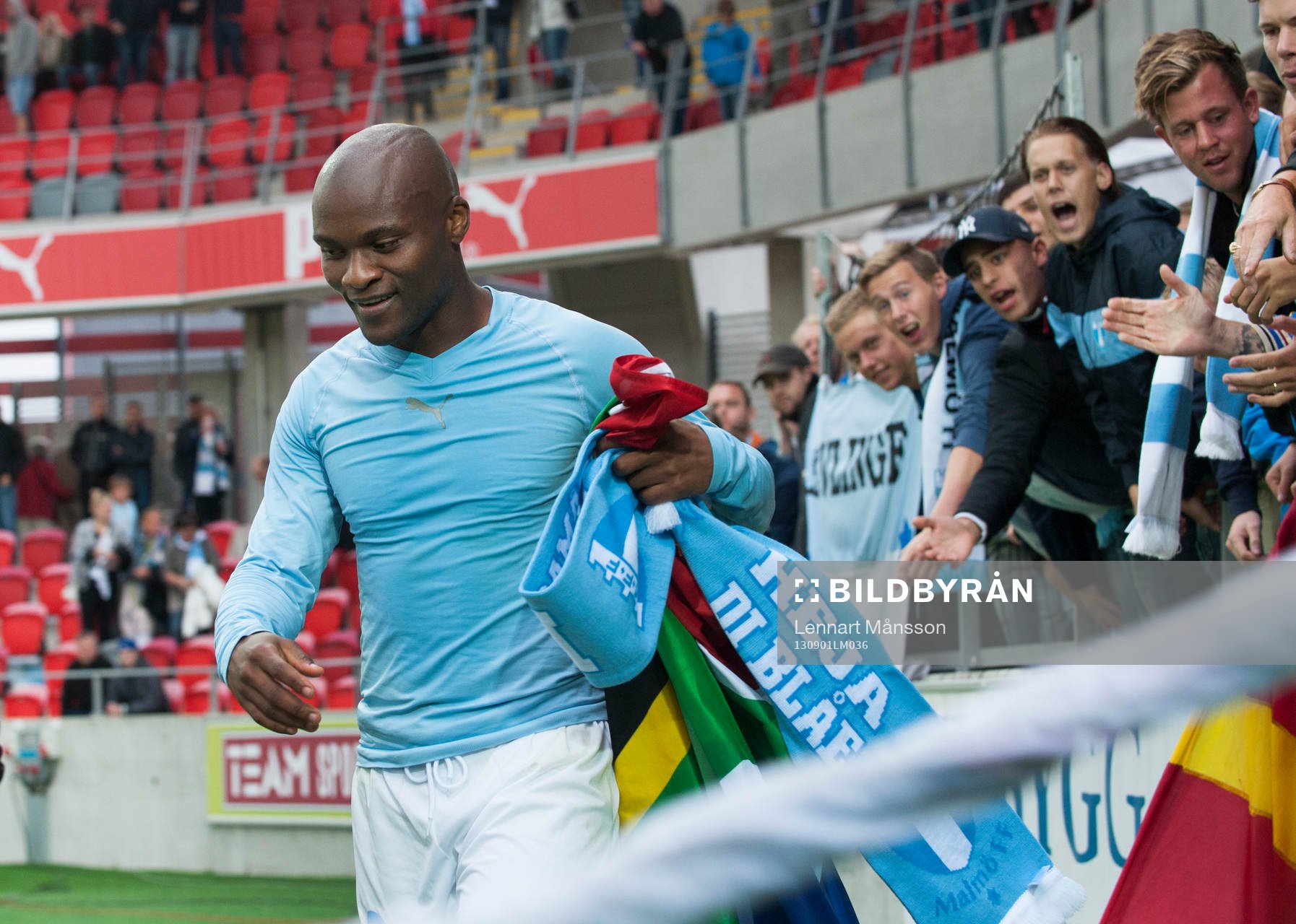Tokelo Rantie, Malmö, tackade fansen i