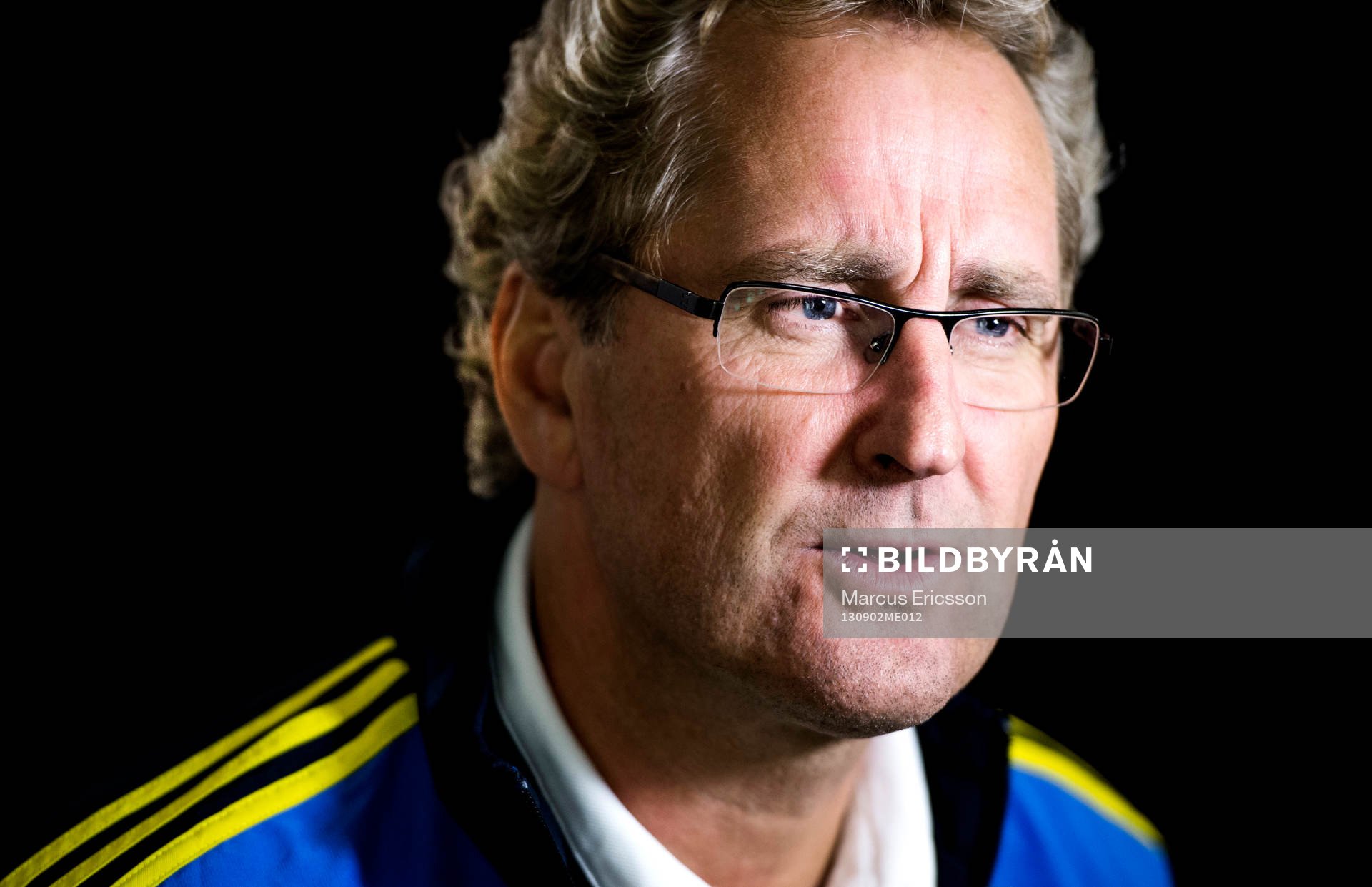 Sveriges förbundskapten Erik Hamrén pratar med media