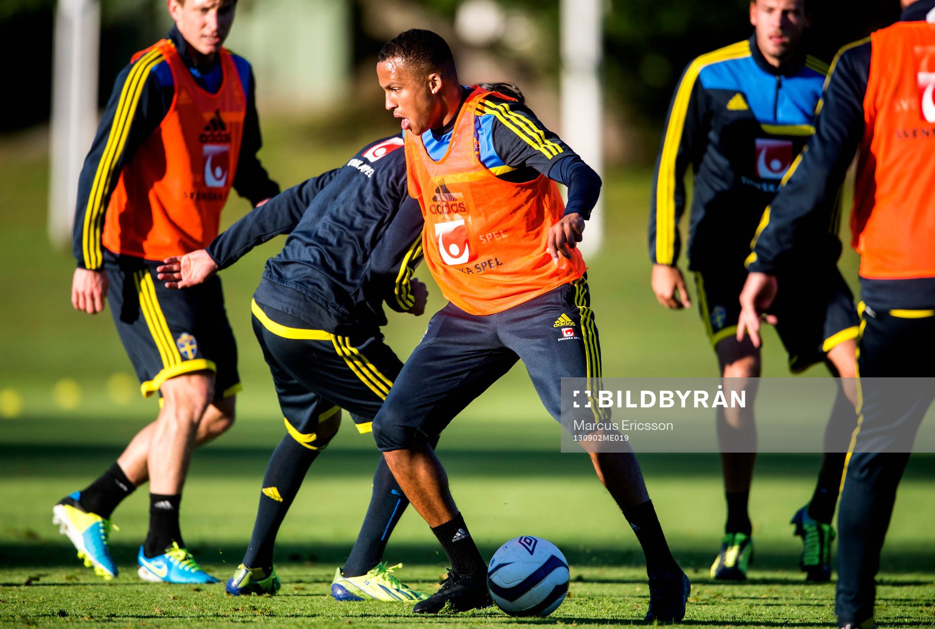 Sveriges Martin Olsson tränar på Kaknäs