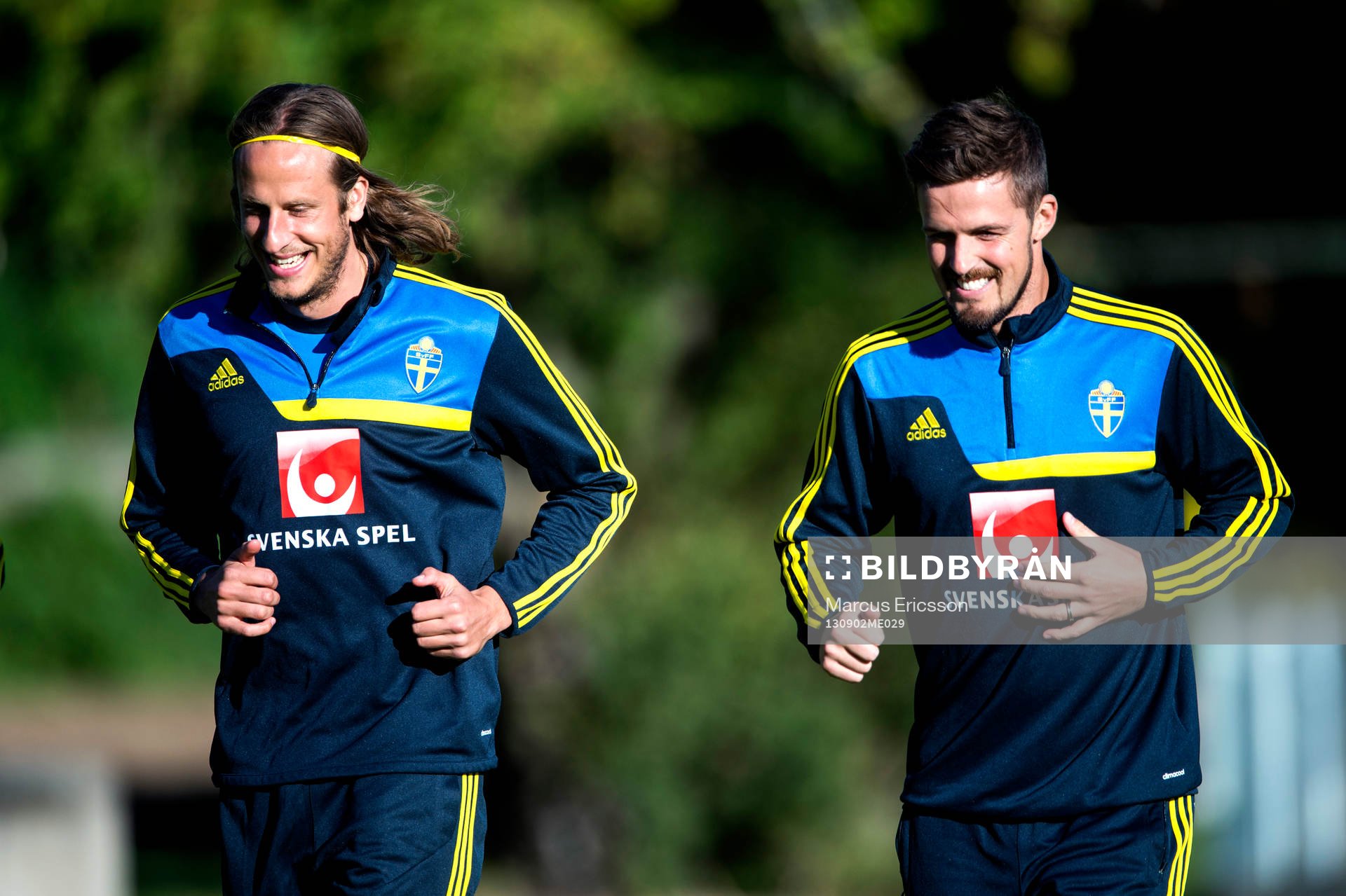 Sveriges Jonas Olsson och Per Nilsson tränar på Kaknäs