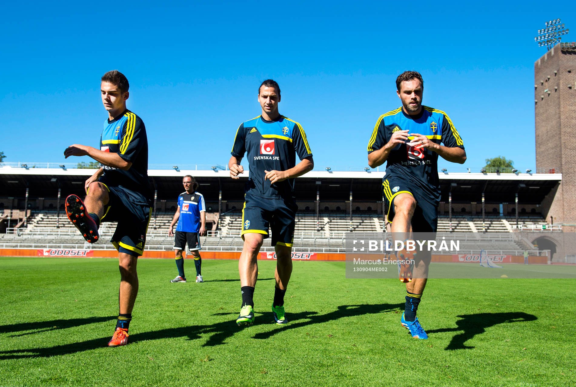Sveriges Alexander Kacaniklic, Zlatan Ibrahimovic och Johan