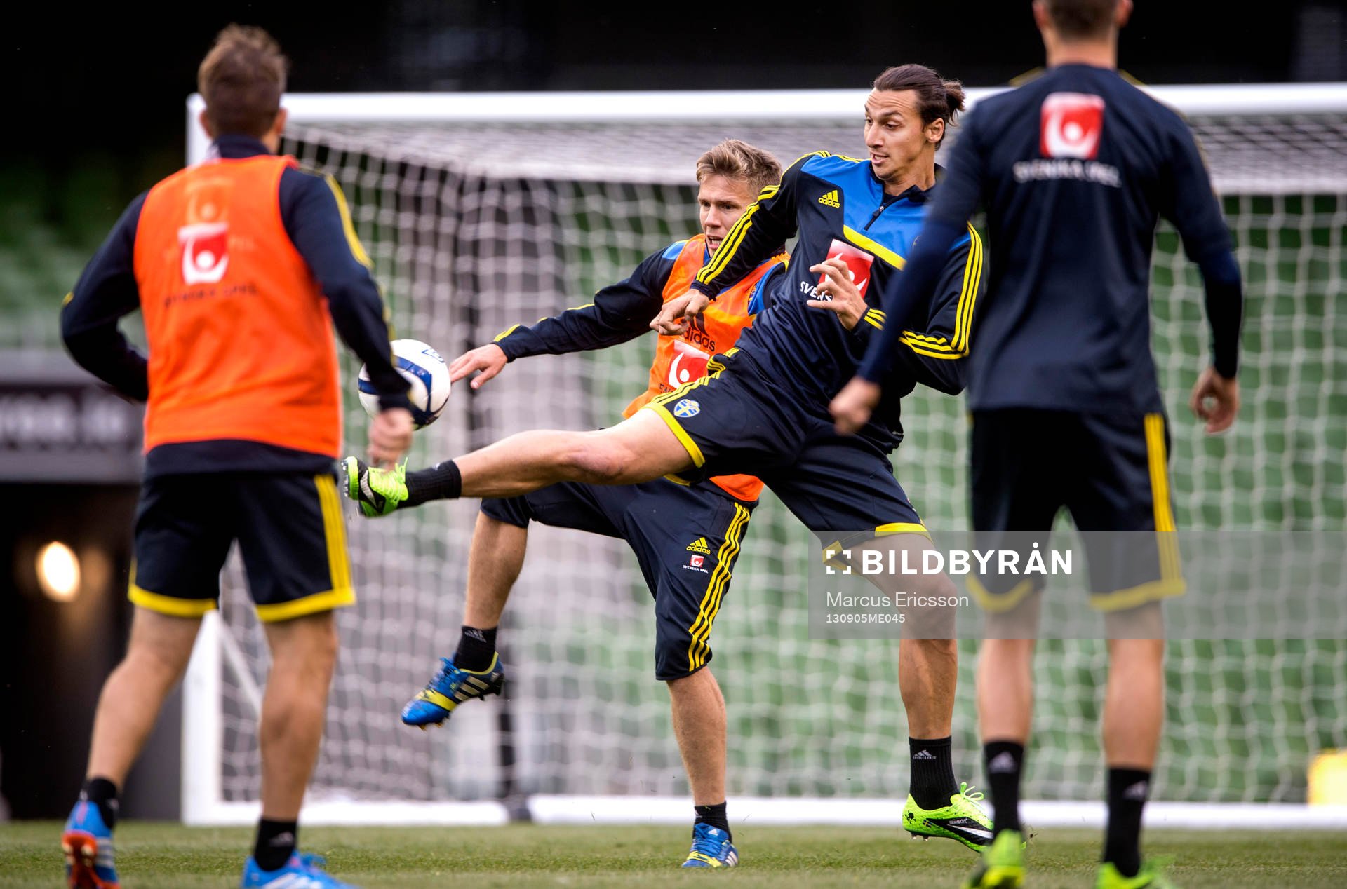 Sveriges Pontus Wernbloom och Zlatan Ibrahimovic