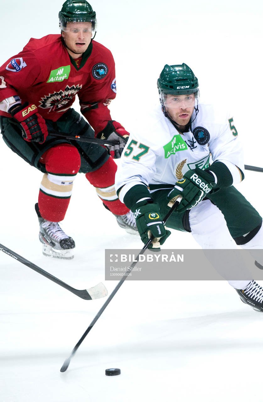Frölundas Nicklas Lasu och Färjestads Garrett Stafford