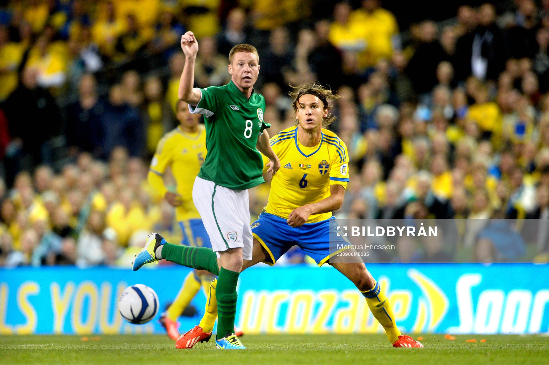 Irlands James McCarthy och Sveriges Albin Ekdal