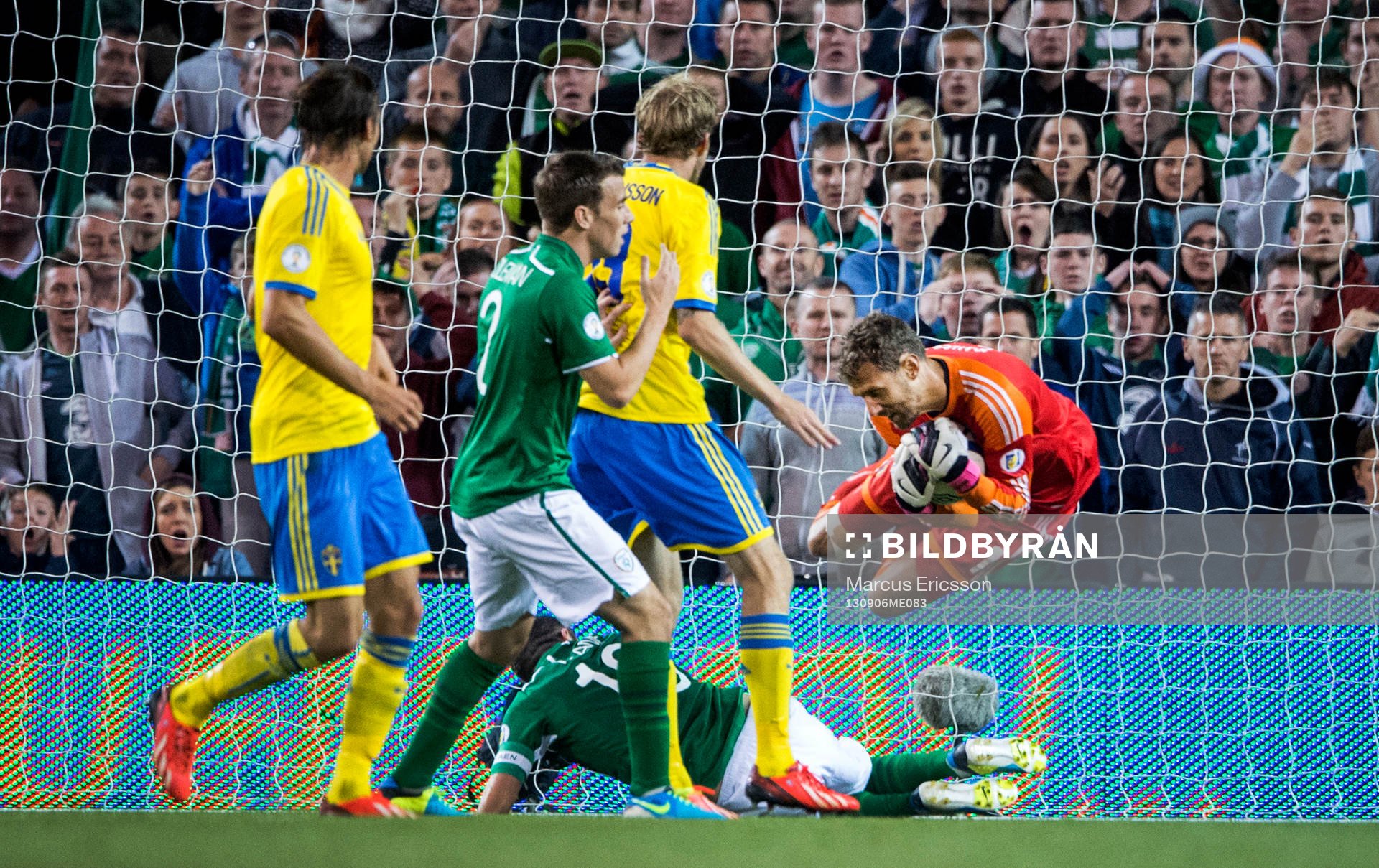 Sveriges målvakt Andreas Isaksson i fotbolls VM-kval