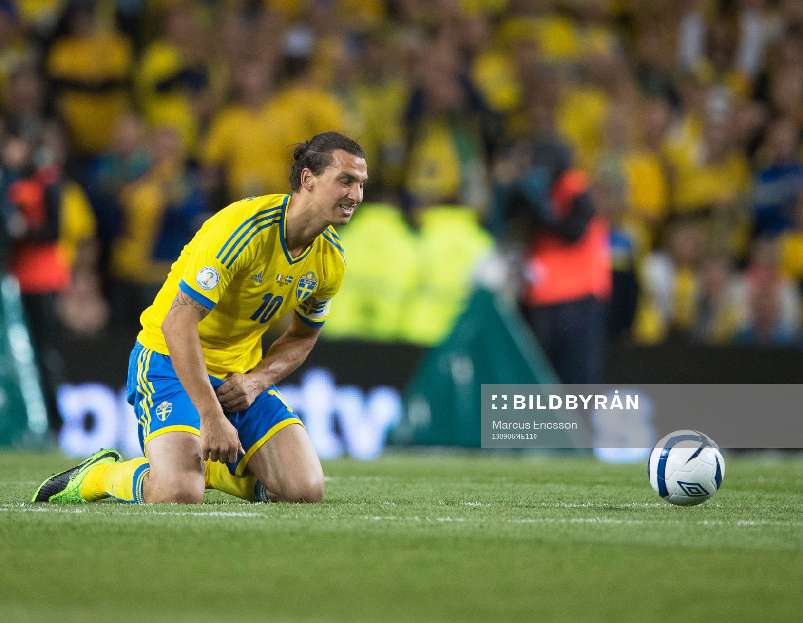 Zlatan Ibrahimovic i fotbolls VM-kval matchen mellan Irland