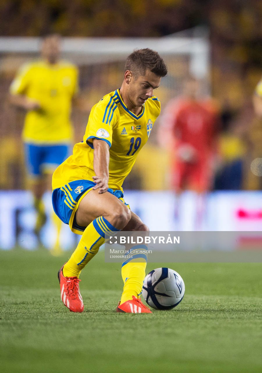 Alexander Kacaniklic i fotbolls VM-kval matchen mellan