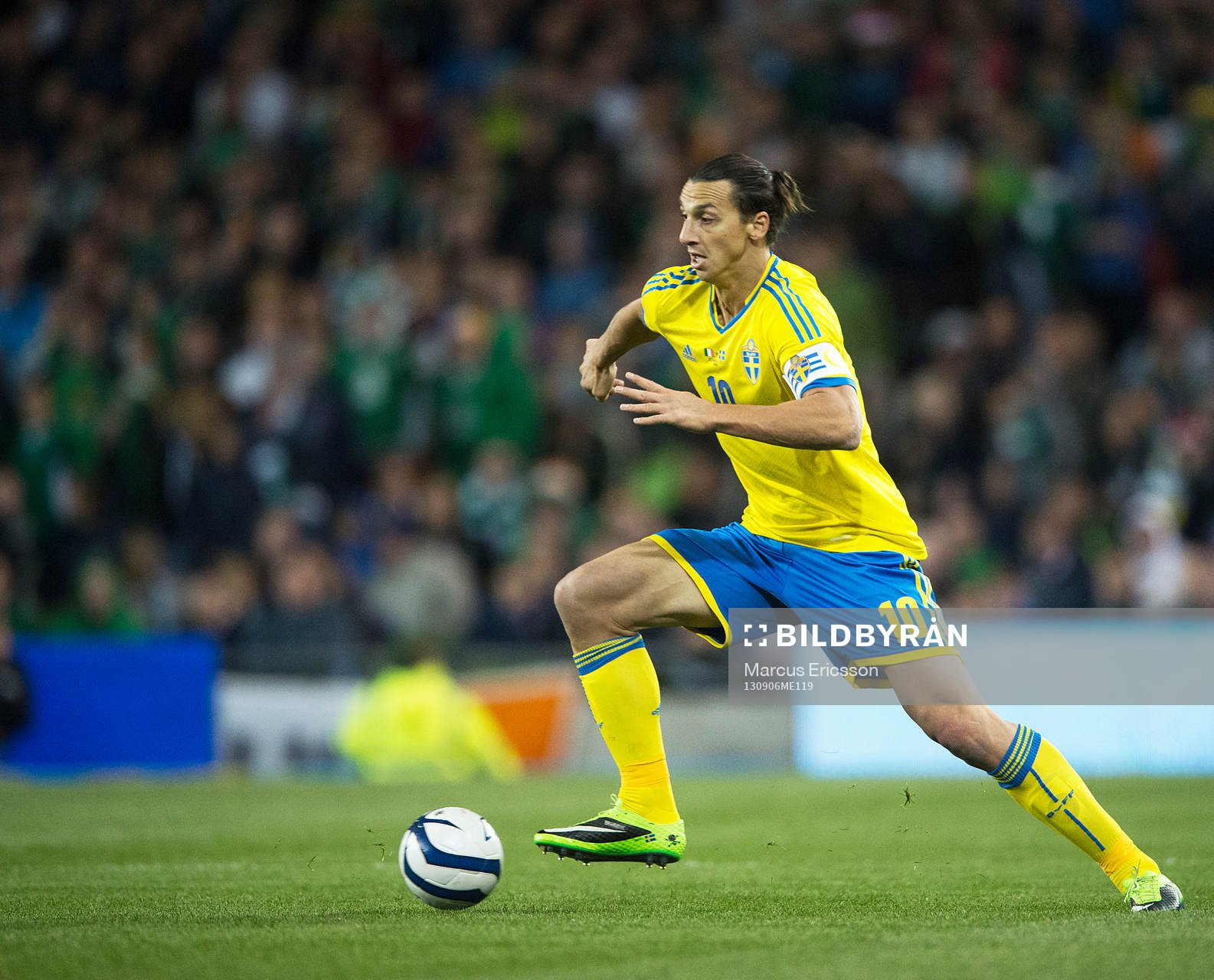 Zlatan Ibrahimovic i fotbolls VM-kval matchen mellan Irland