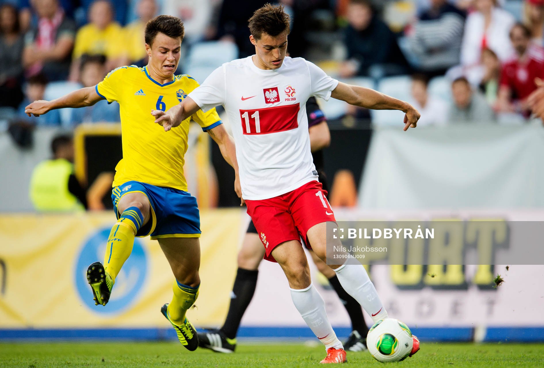 Sveriges Melker Hallberg och Polens Michal Zyro i