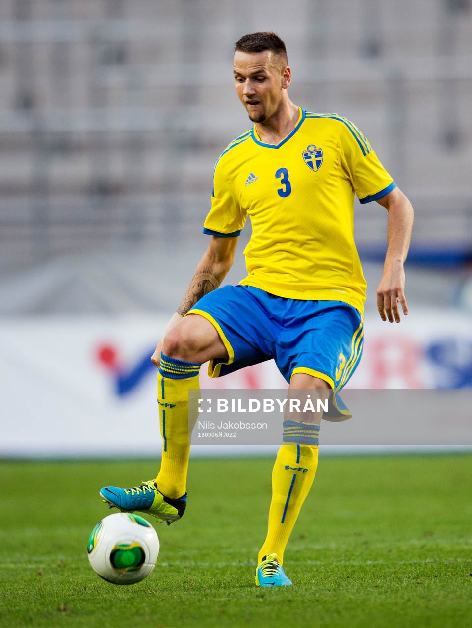 Sveriges Alexander Milosevic i kvalmatchen till u21-EM