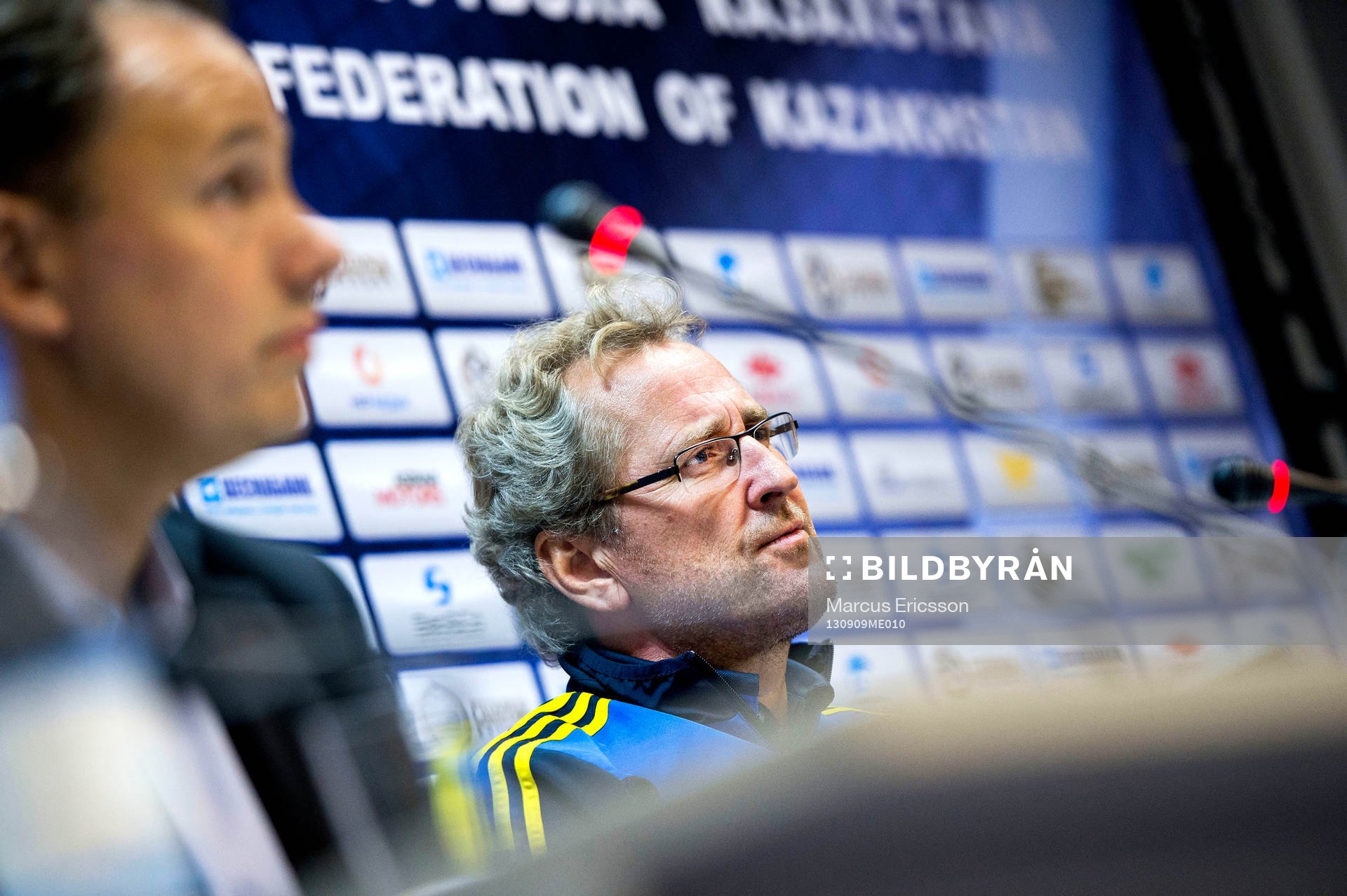 Sveriges förbundskapten Erik Hamrén på presskonferens