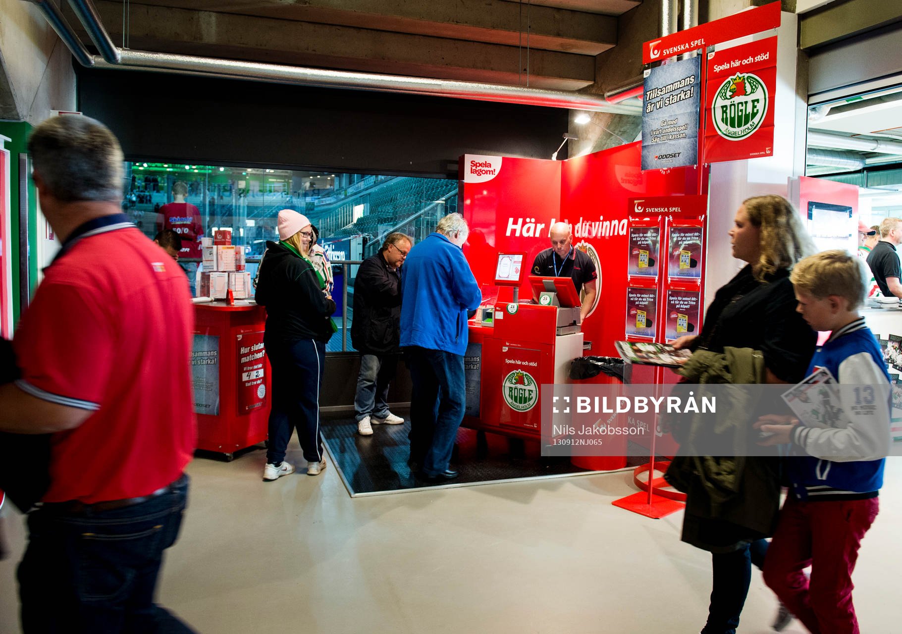 Svenska Spel har en monter där man kan lägga spel