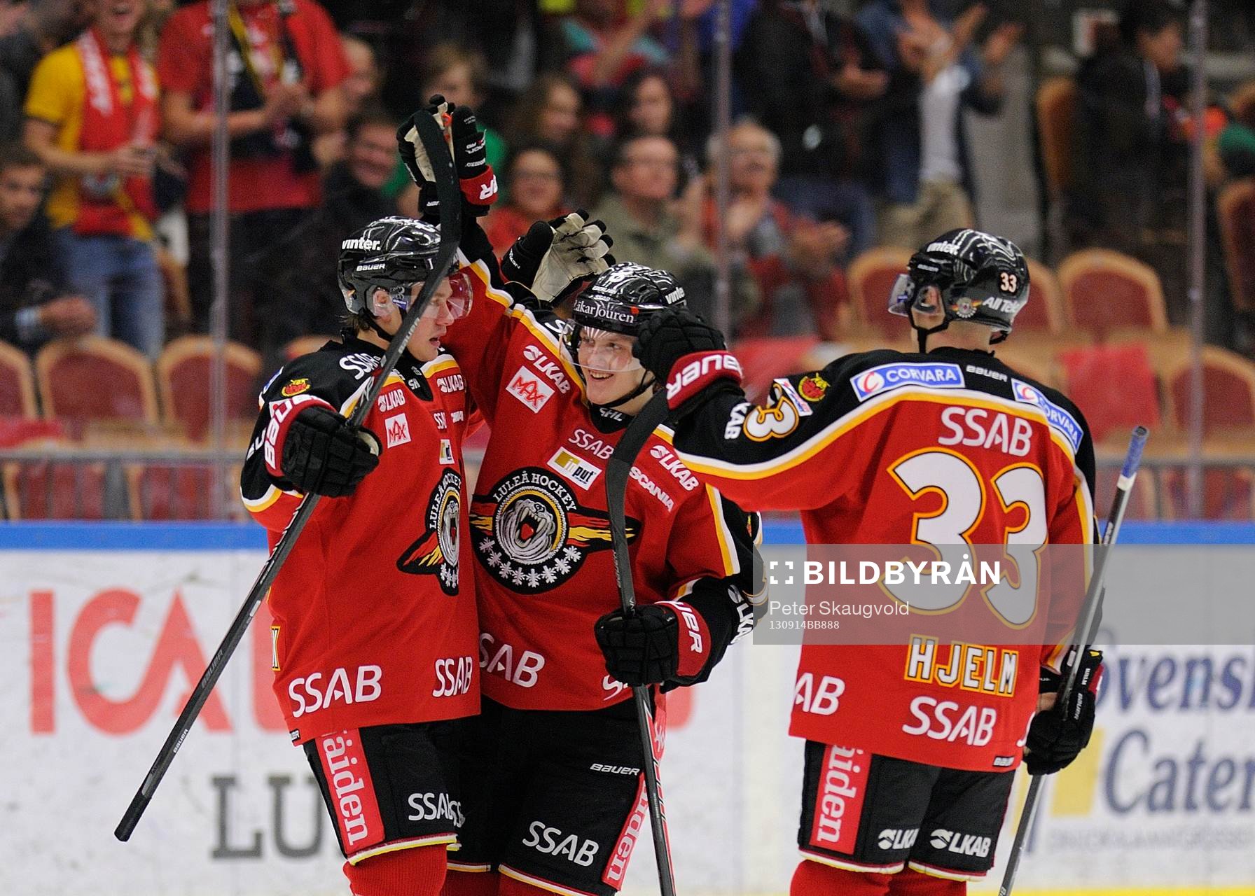 Luleås Lucas Wallmark(v) jublar