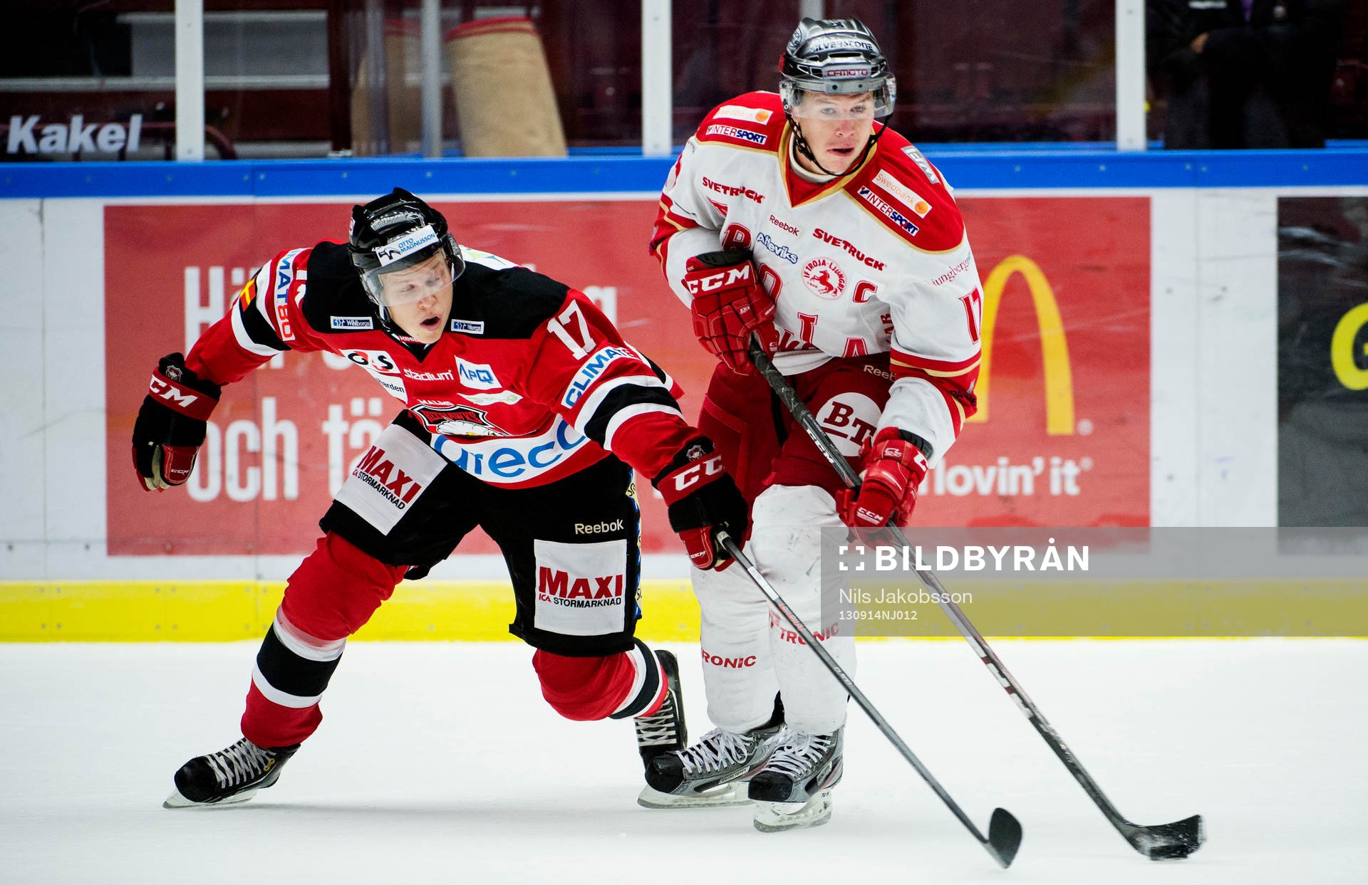 Malmö Redhawks Daniel Viksten och Troja Ljungbys Johan