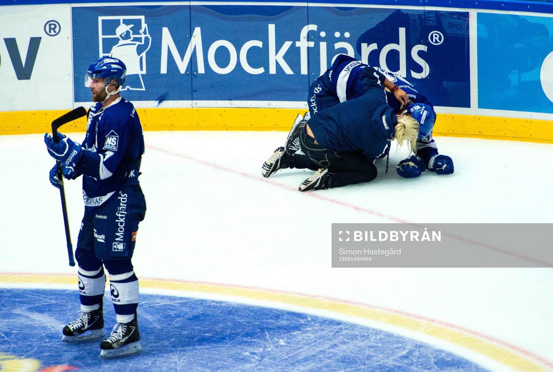 Leksands Johan Ryno fick en rejäl tackling