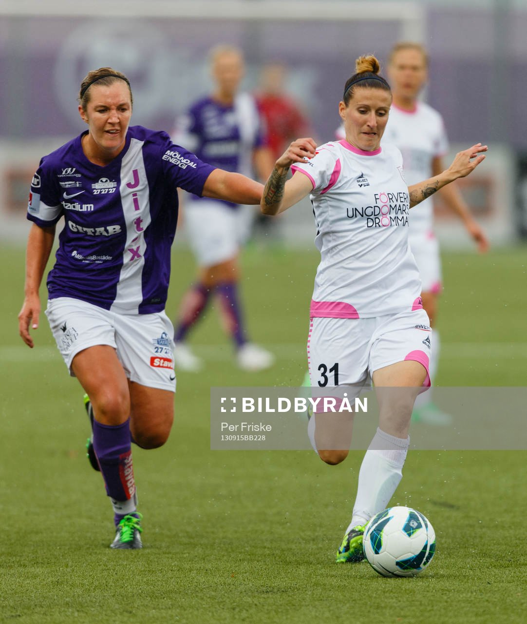 Jitex Elin Sandgren och LdB Malmös Anja Mittag