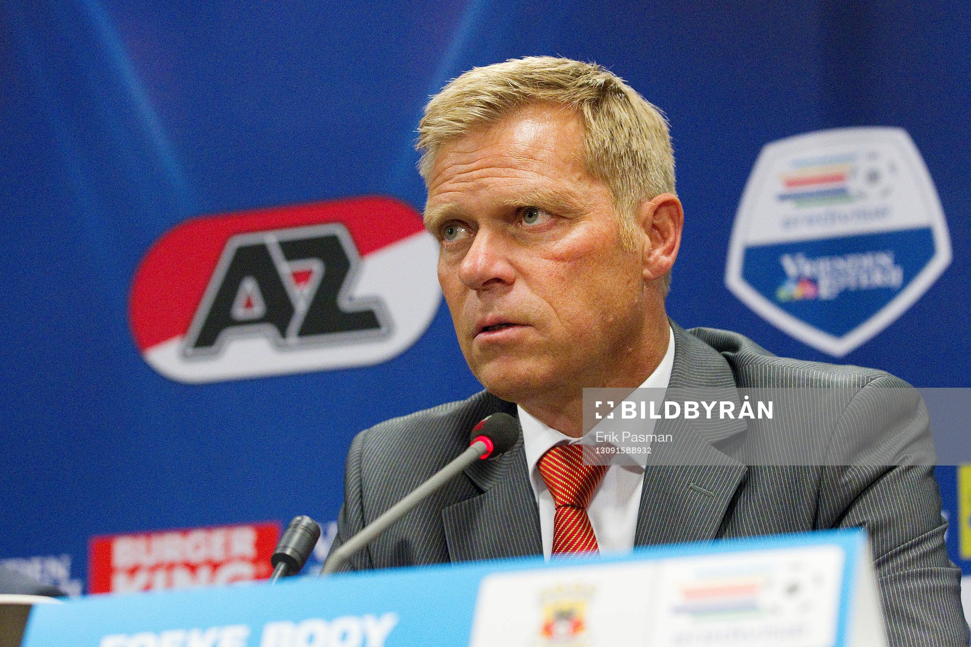 ALKMAAR - AZ - Go Ahead Eagles, Eredivisie, voetbal, seizoen 2013-2014, AFAS Stadion, 15-09-2013, GA Eagles-trainer Foeke Booy op persconferentie