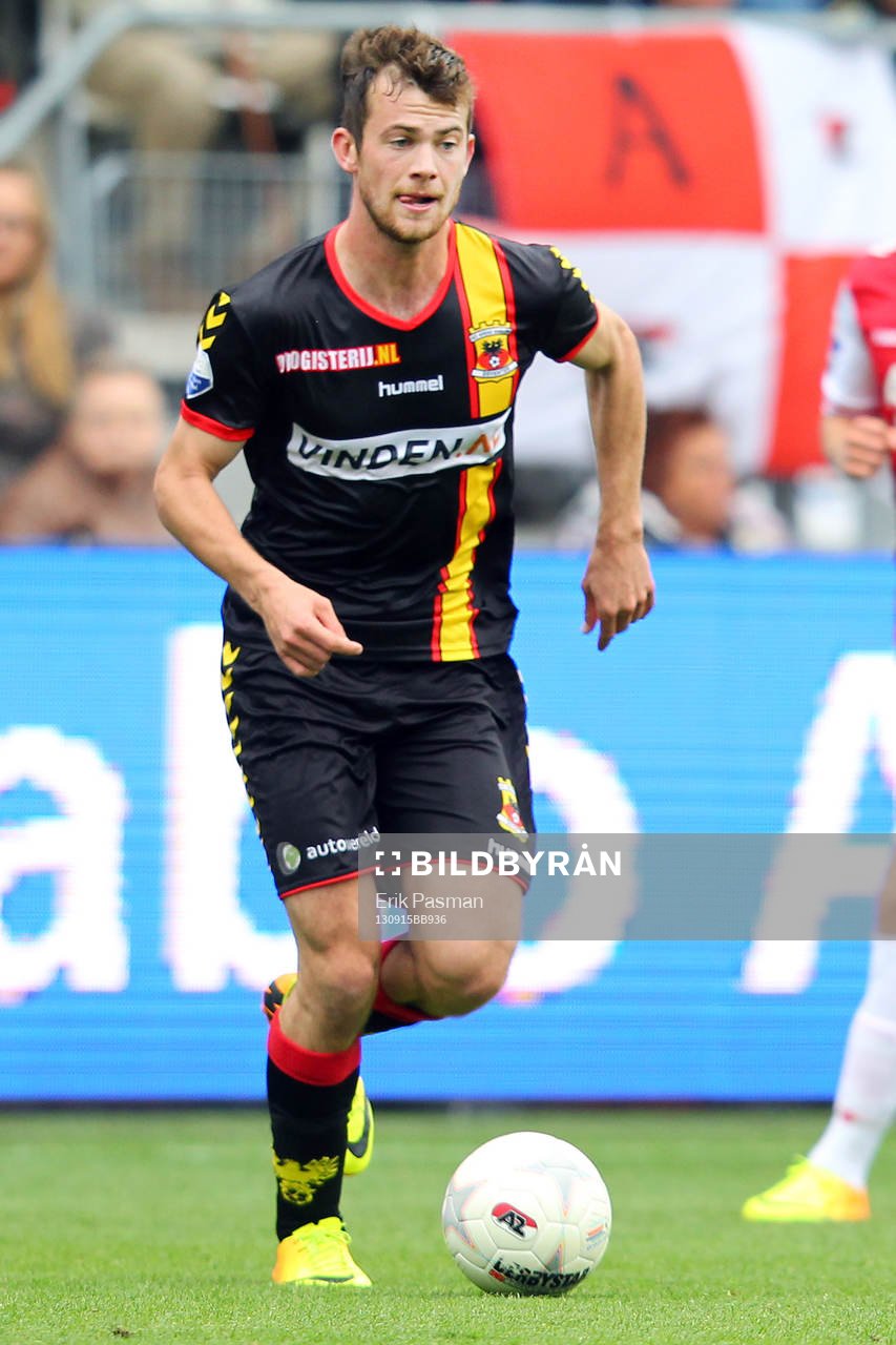  ALKMAAR - AZ - Go Ahead Eagles, Eredivisie, voetbal, seizoen 2013-2014, AFAS Stadion, 15-09-2013, GA Eagles-speler Erik Falkenburg