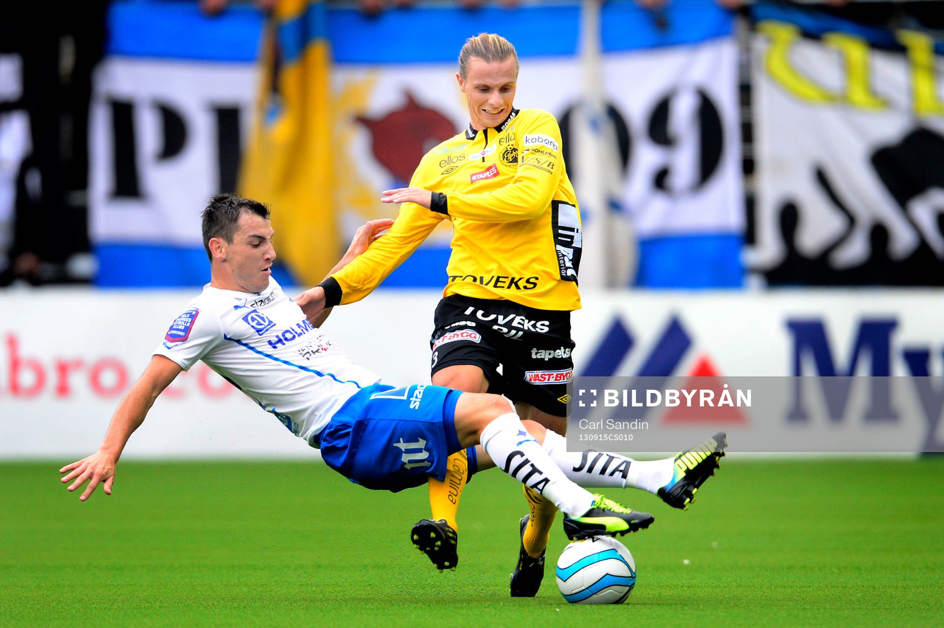 Norrköpings Nikola Tkalcic och Elfsborgs Niklas Hult
