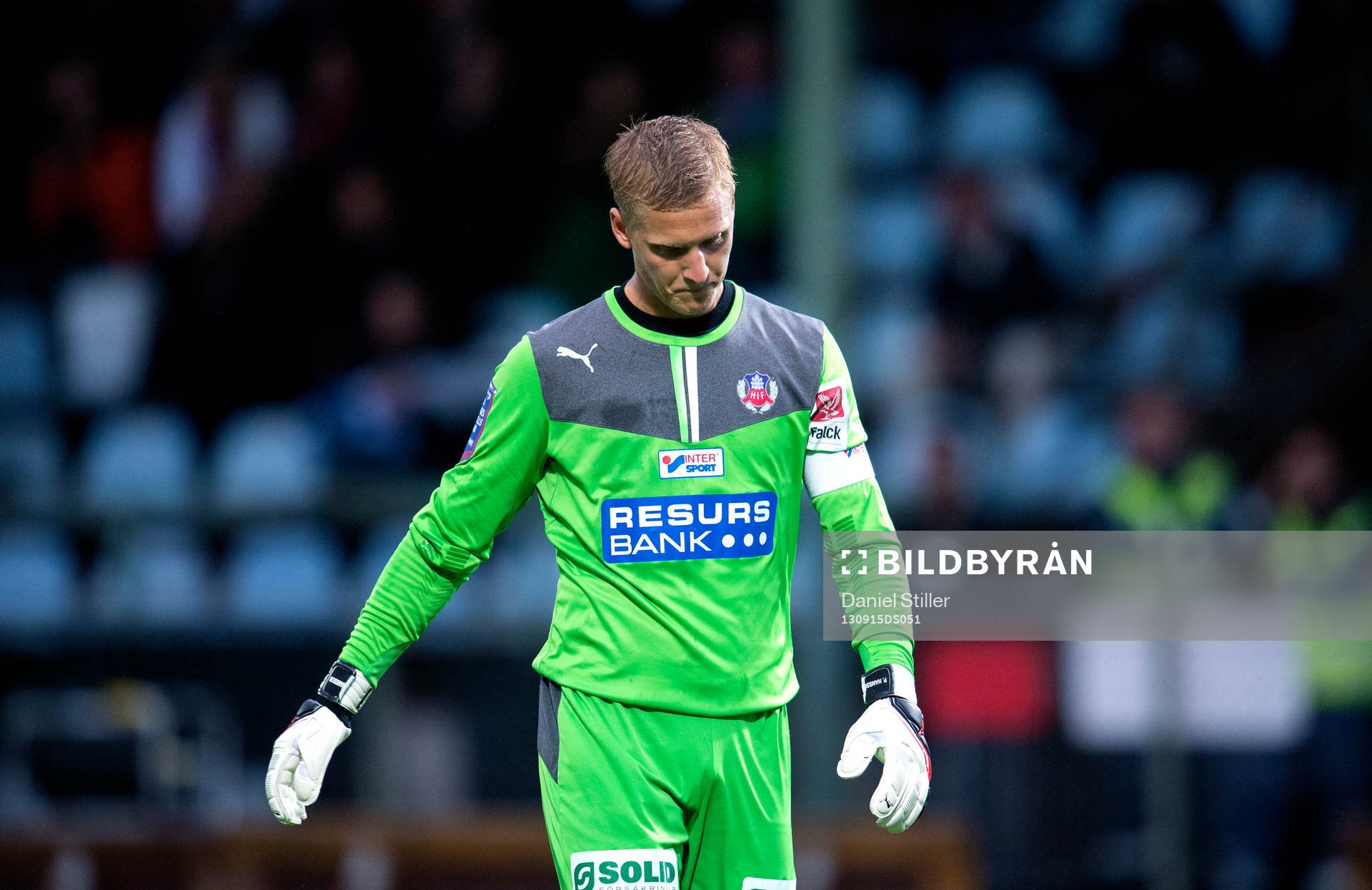 Helsingborgs målvakt Pär Hansson deppar