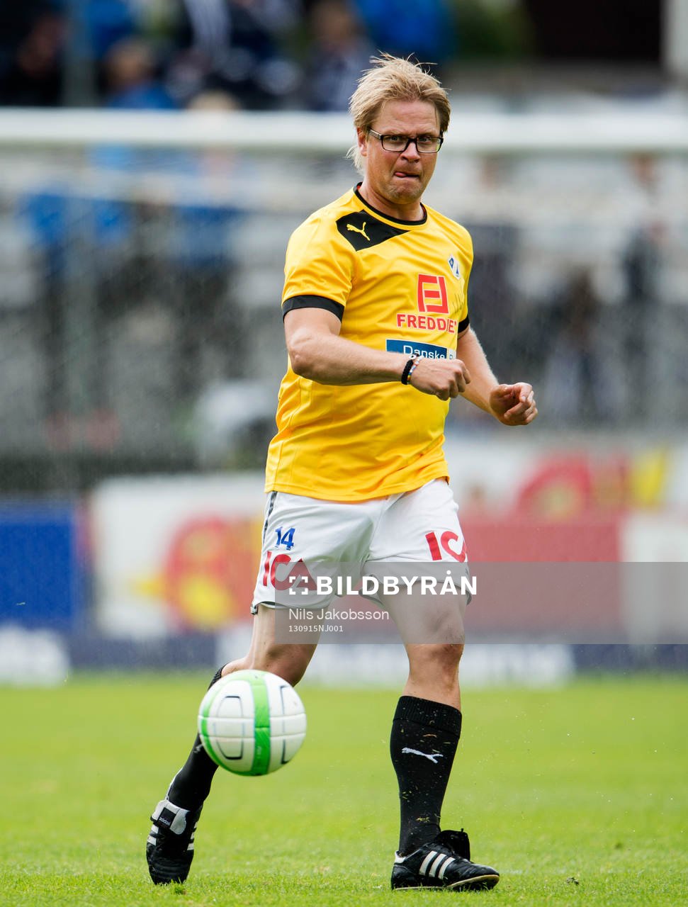 Mikael Nilsson under uppvisningsmatchen mellan Freddie -97 och All Star Team den 15 september 2013 i Halmstad.