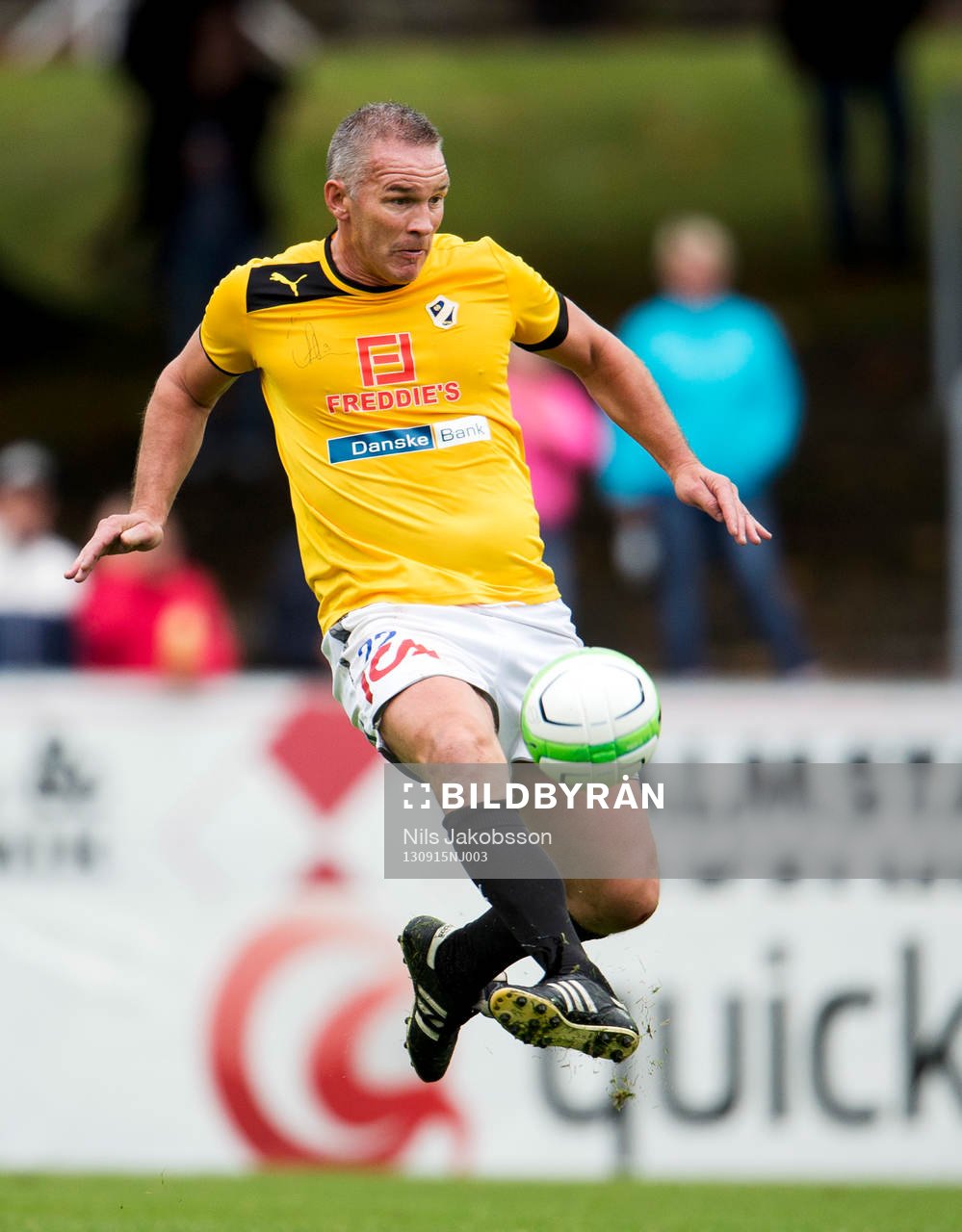 Patrik Andersson under uppvisningsmatchen mellan Freddie -97 och All Star Team den 15 september 2013 i Halmstad.