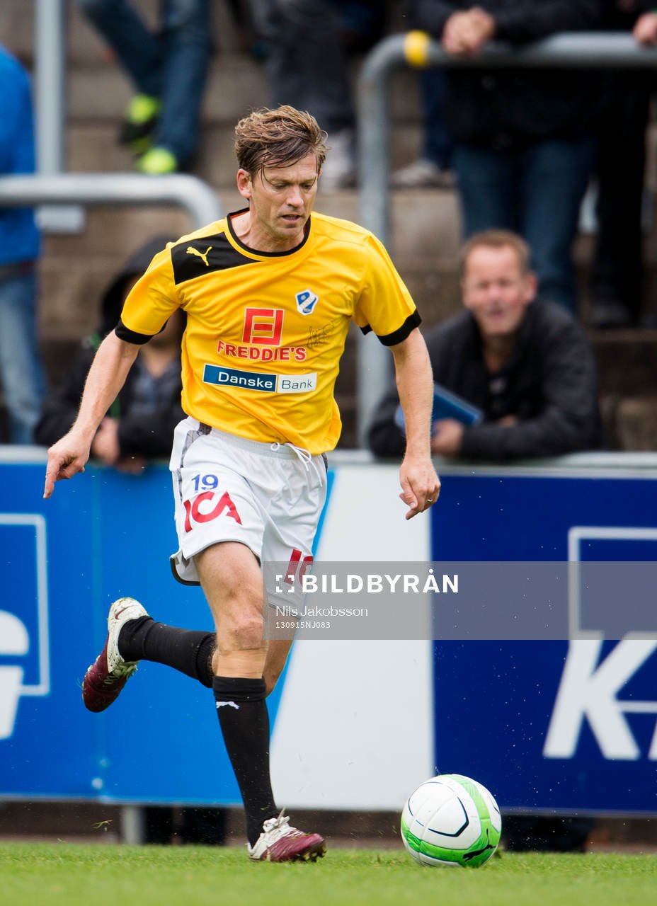 Jesper Blomqvist under uppvisningsmatchen mellan Freddie -97 och All Star Team den 15 september 2013 i Halmstad.