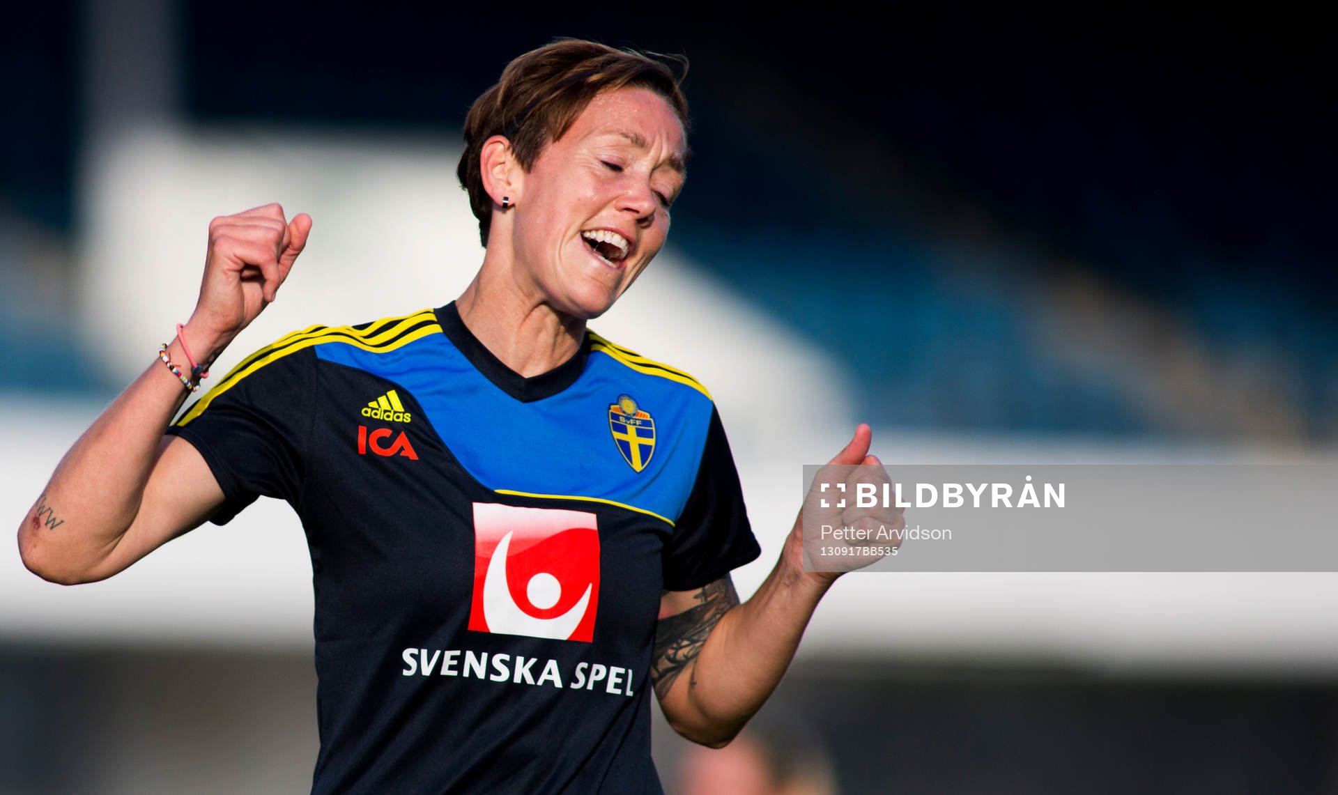 Therese Sjögran jublar