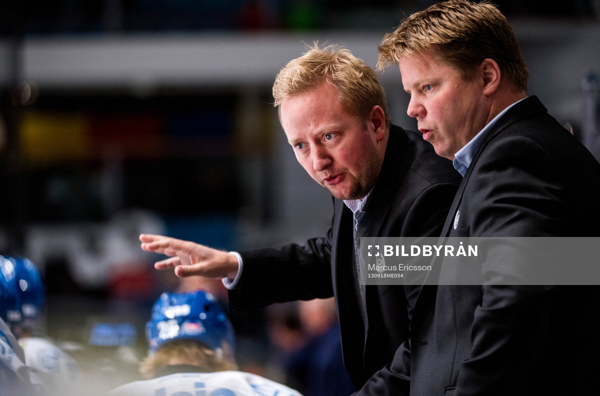 Oskarshamns tränare Fredrik Söderström och assisterande