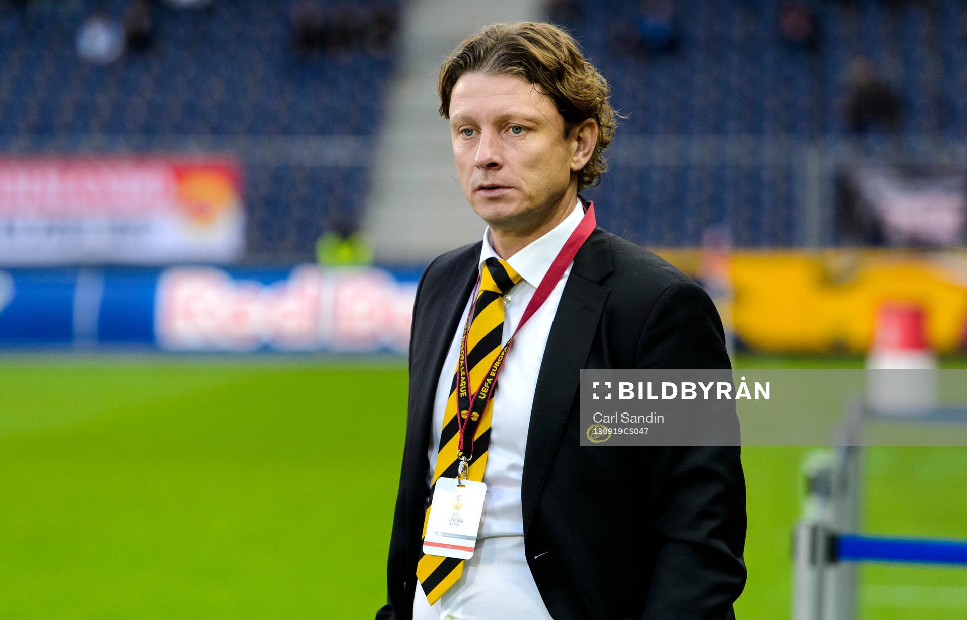 Elfsborgs klubbchef Stefan Andreasson innan fotbollsmatchen