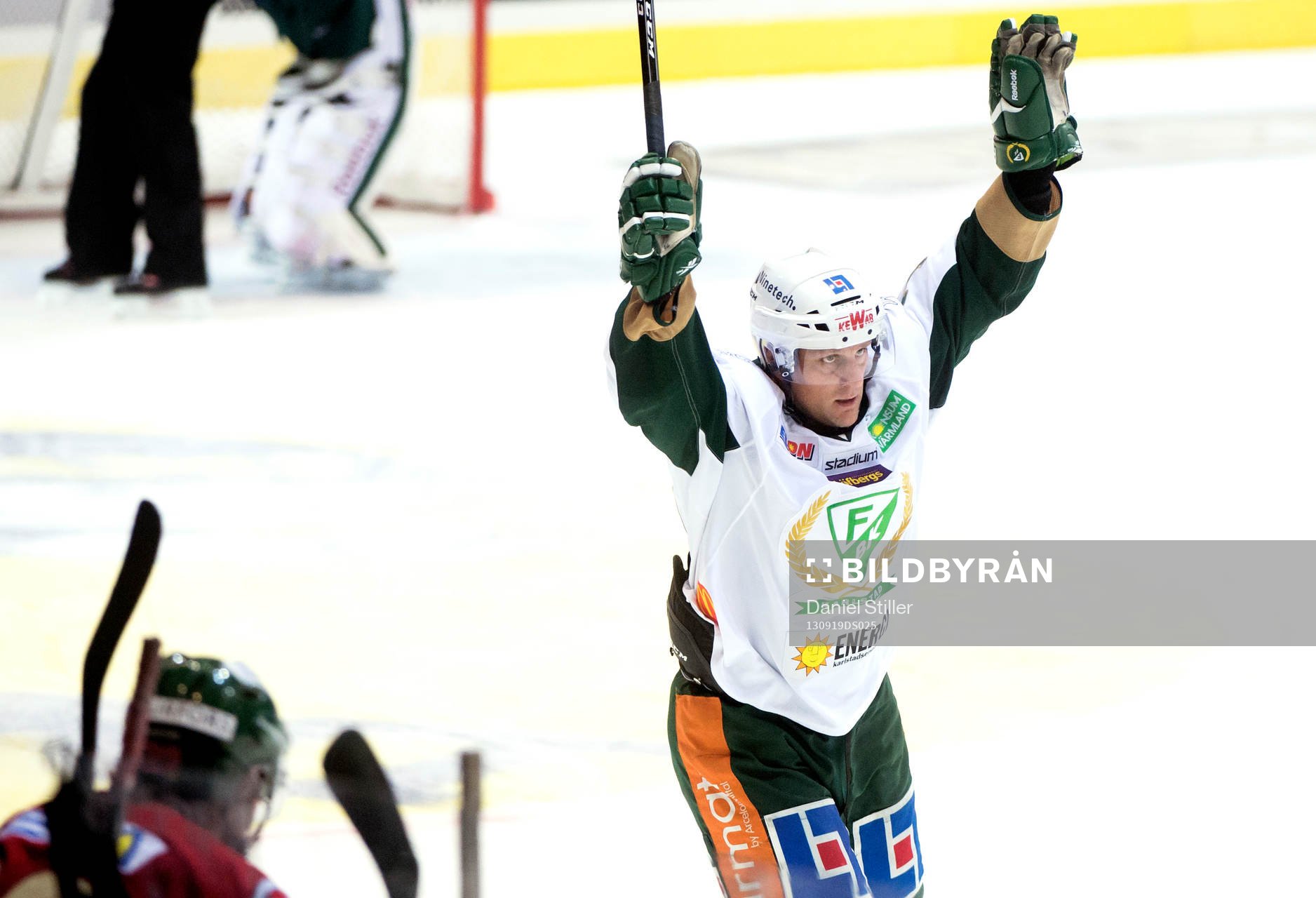 Färjestads Christian Berglund jublar