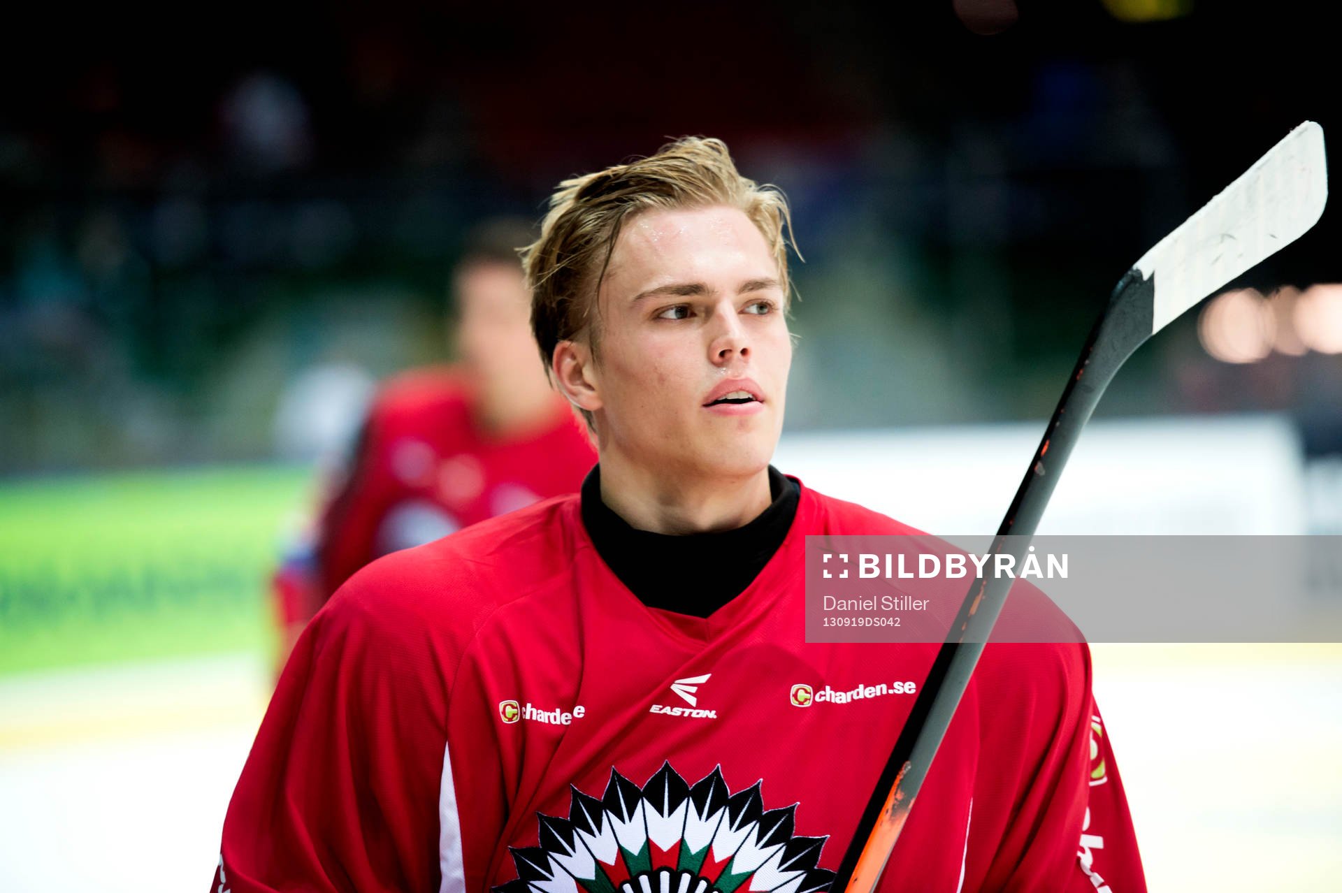 Frölundas Andreas Johnson innan ishockeymatchen i SHL