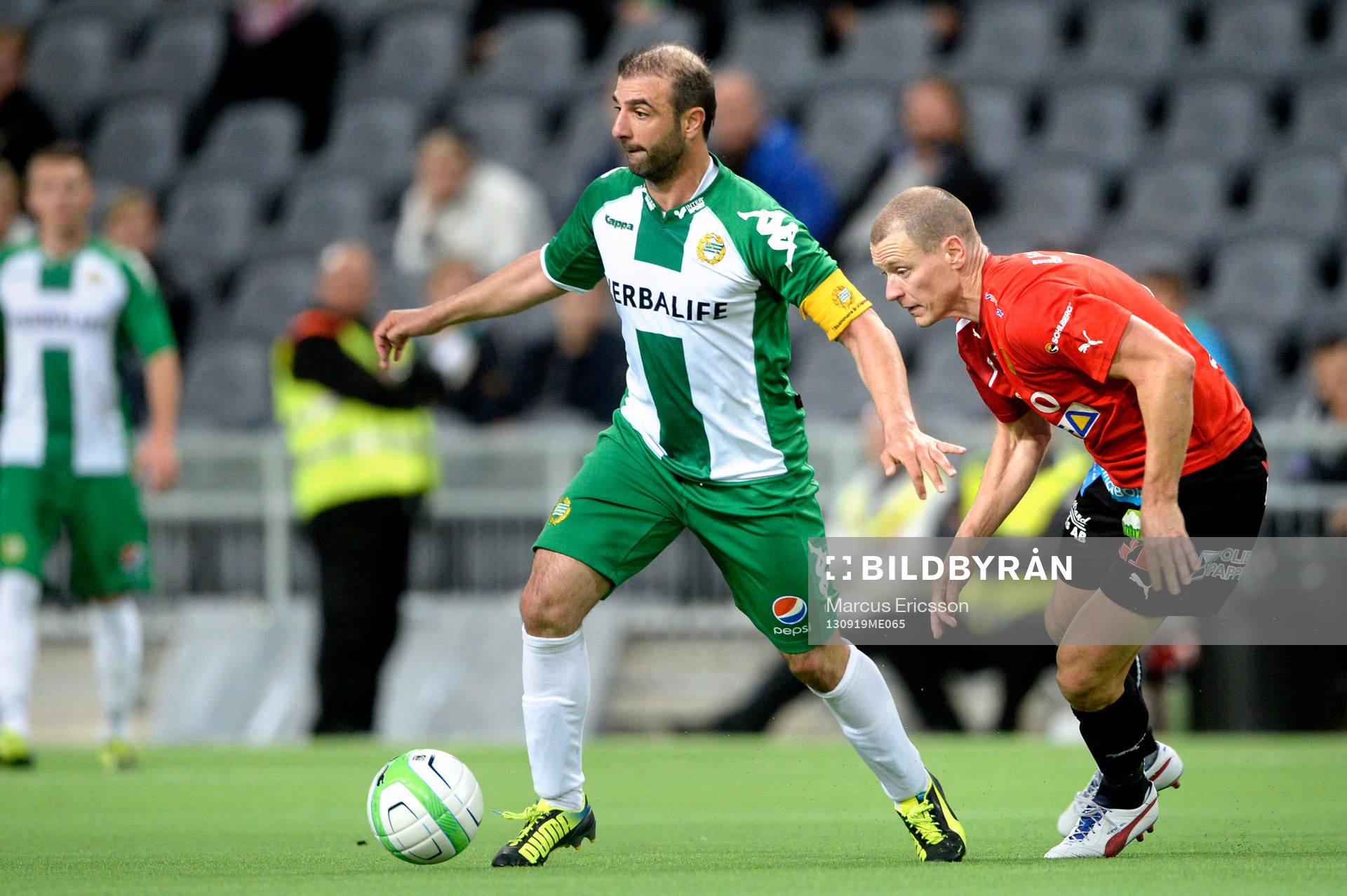 Hammarbys Kennedy Bakircioglu och GAIS Andreas Augustsson