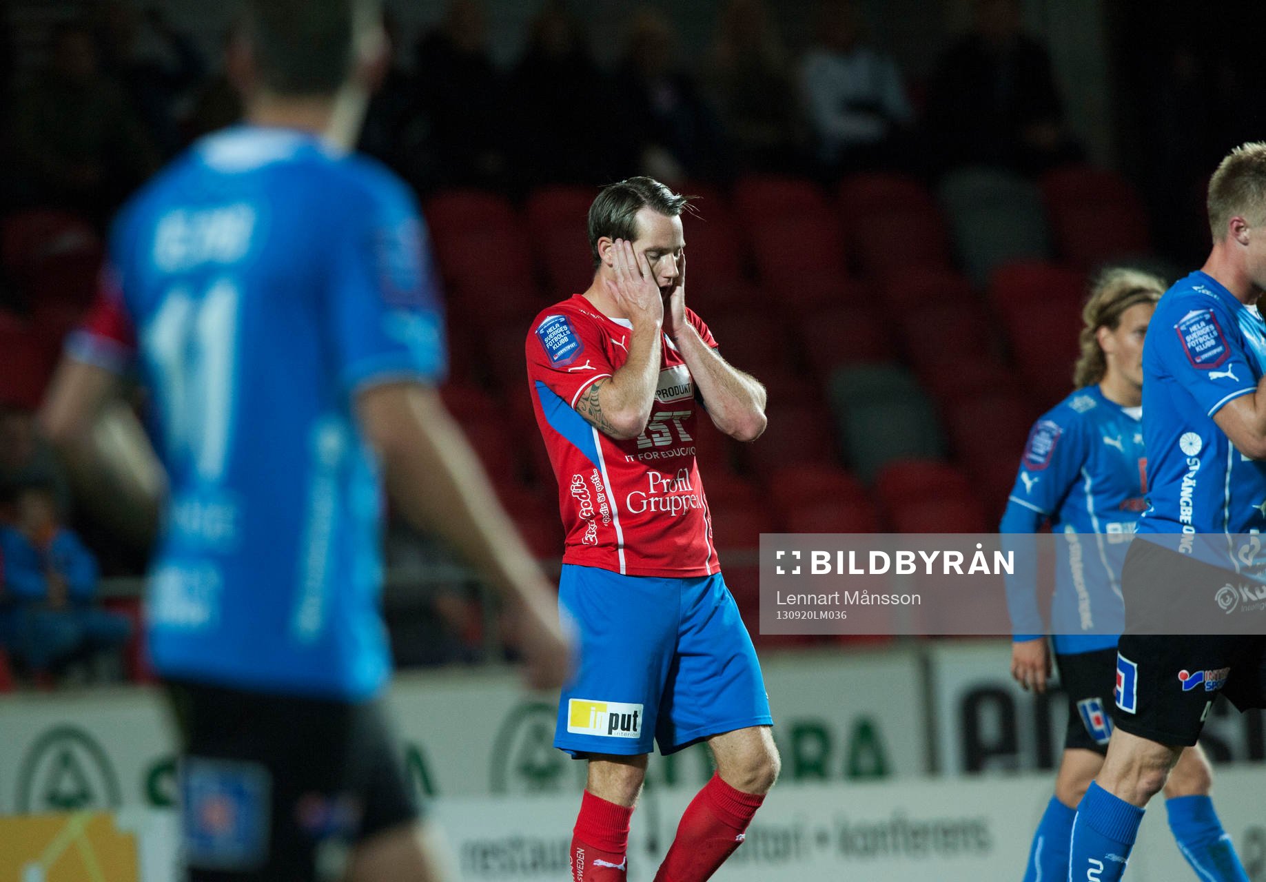 En av många missade målchanser, Johan Persson, Öster, i