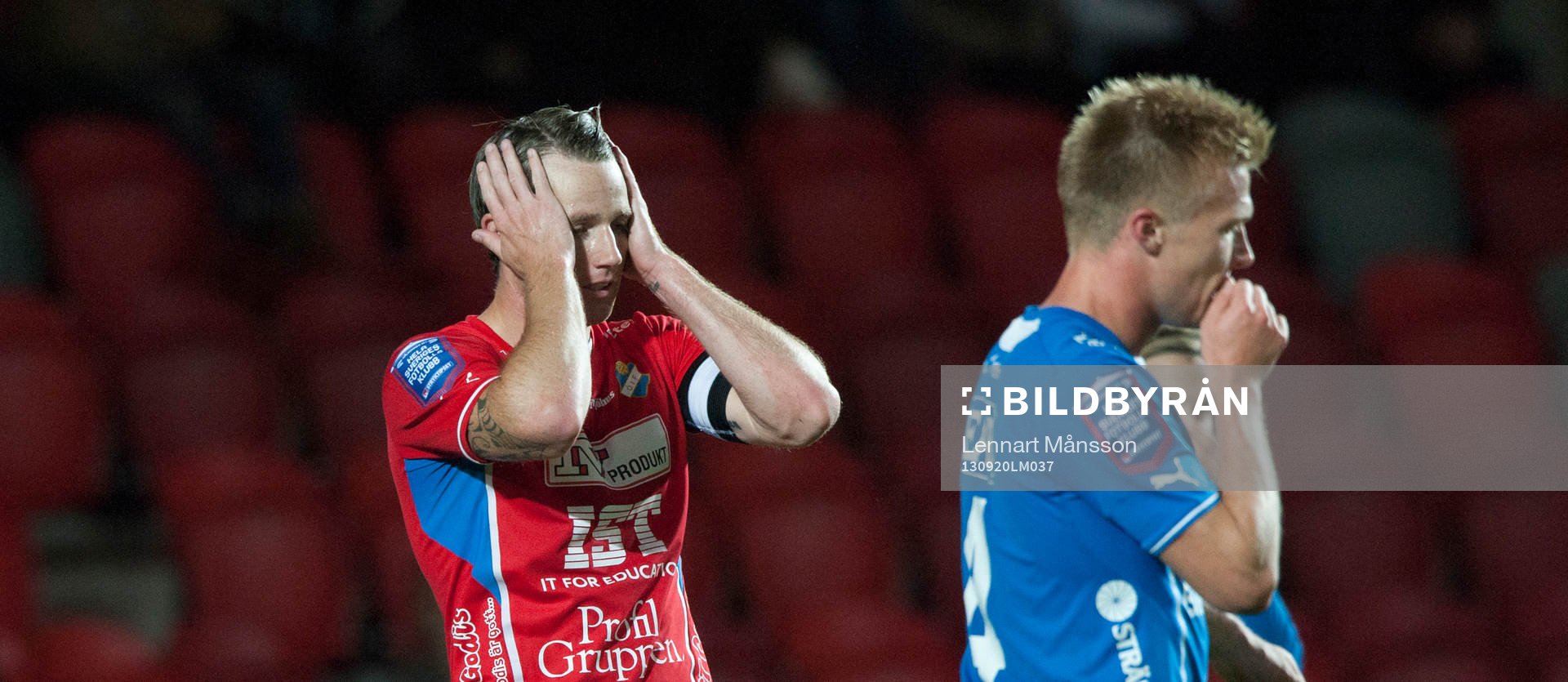 En av många missade målchanser, Johan Persson, Öster, i