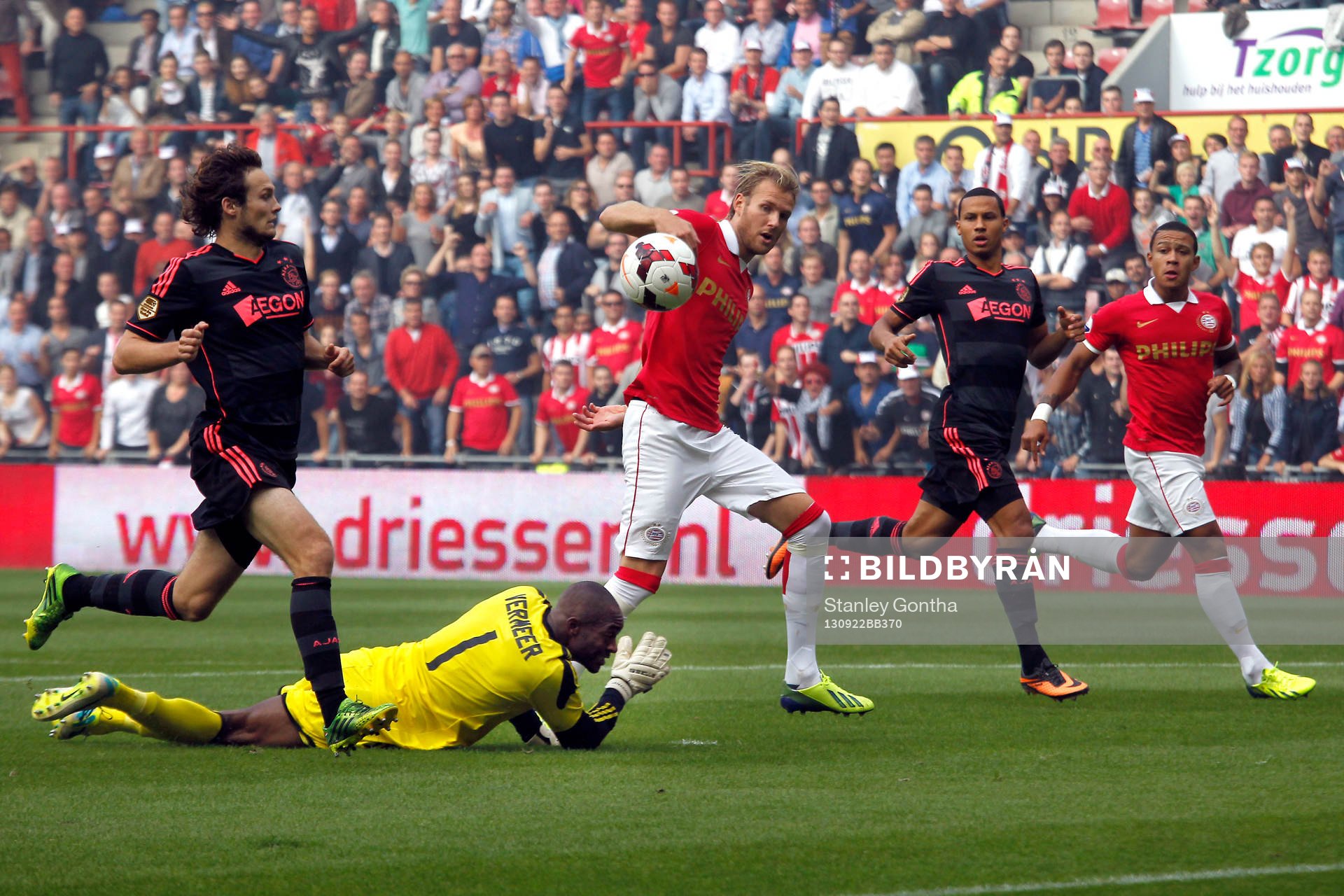 EINDHOVEN, 22-09-2013 Philips Stadion , Eredivisie Voetbal