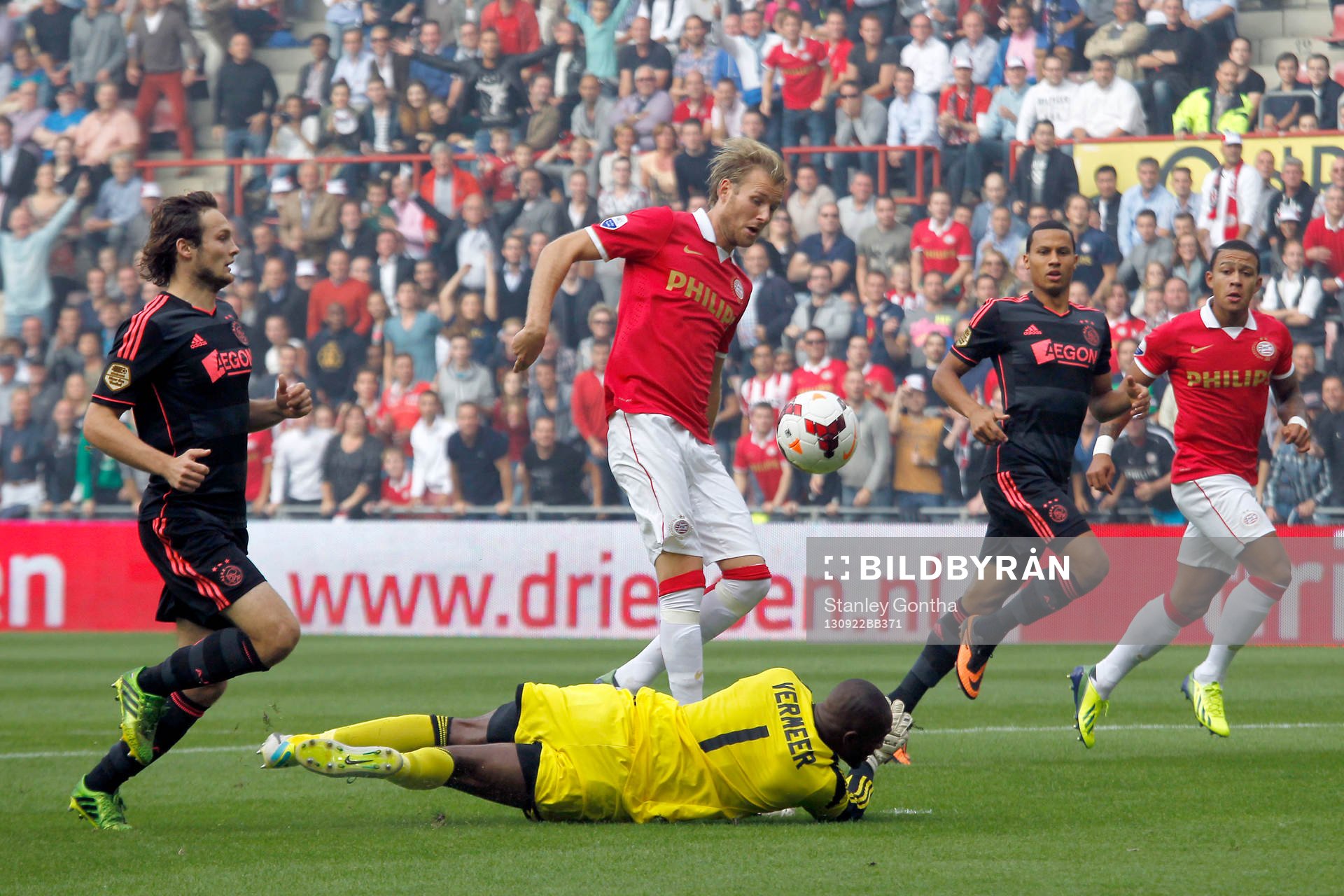EINDHOVEN, 22-09-2013 Philips Stadion , Eredivisie Voetbal